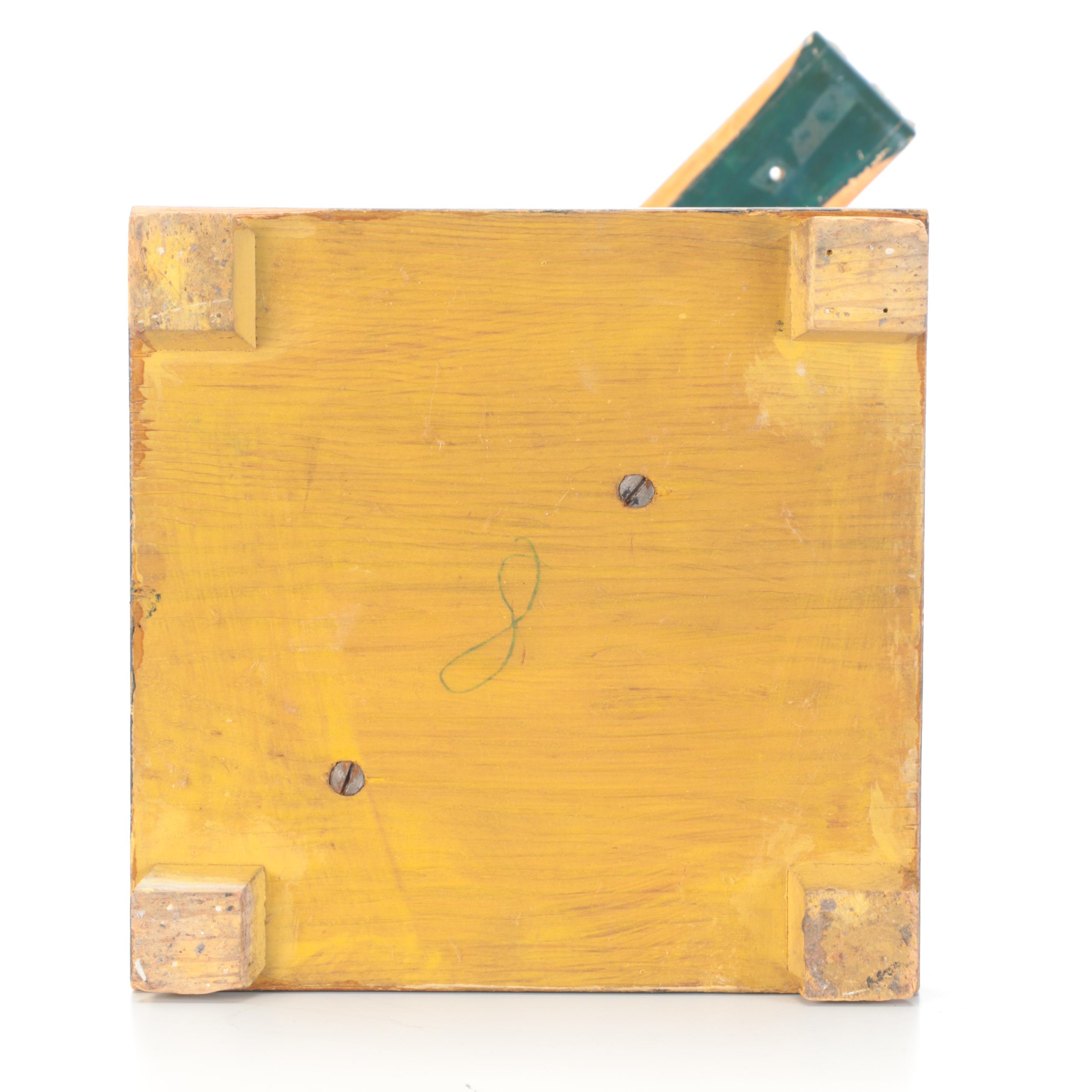 Painted Wood Figural Butler Tray Table