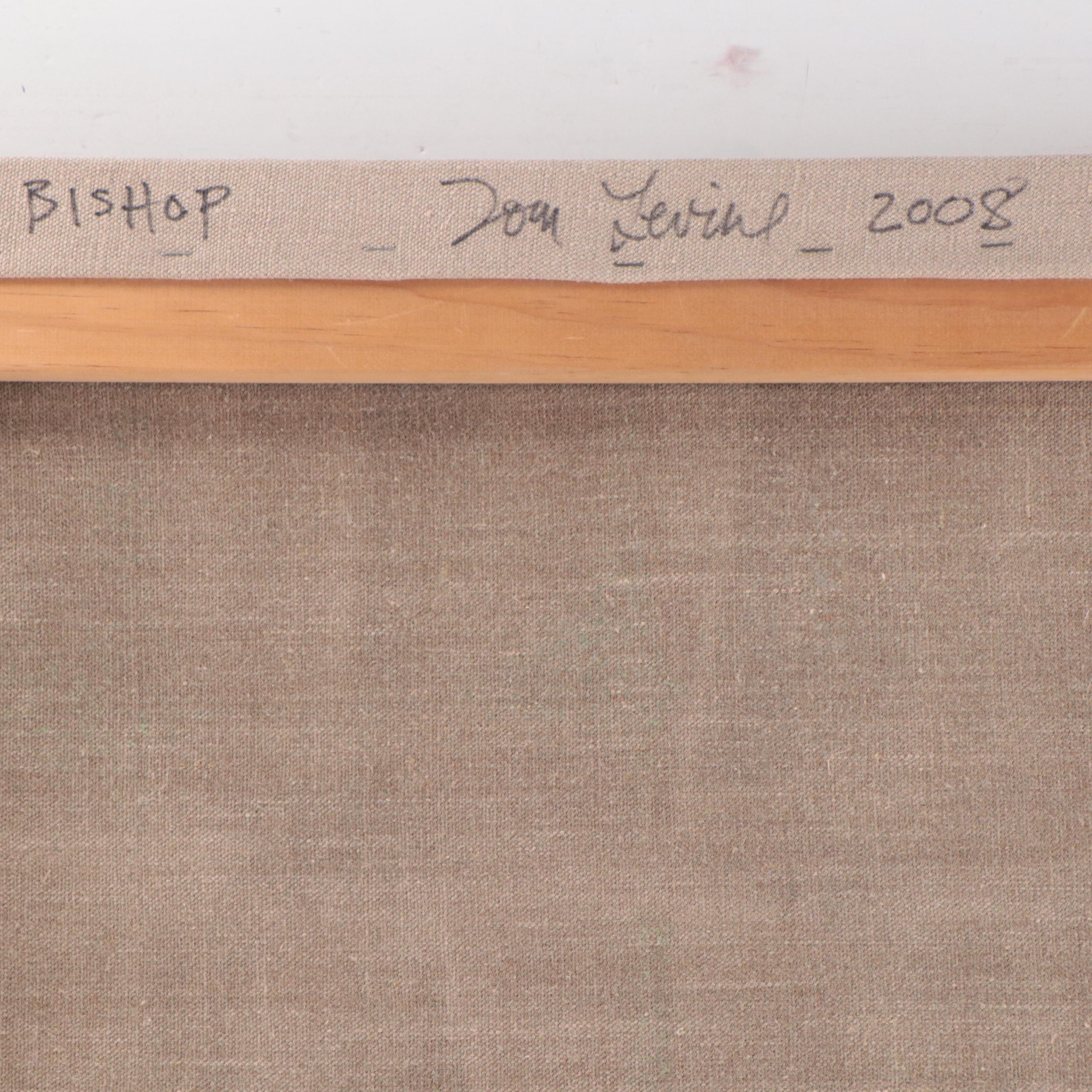Tom Levine Abstract Oil Painting "Bishop," 2008