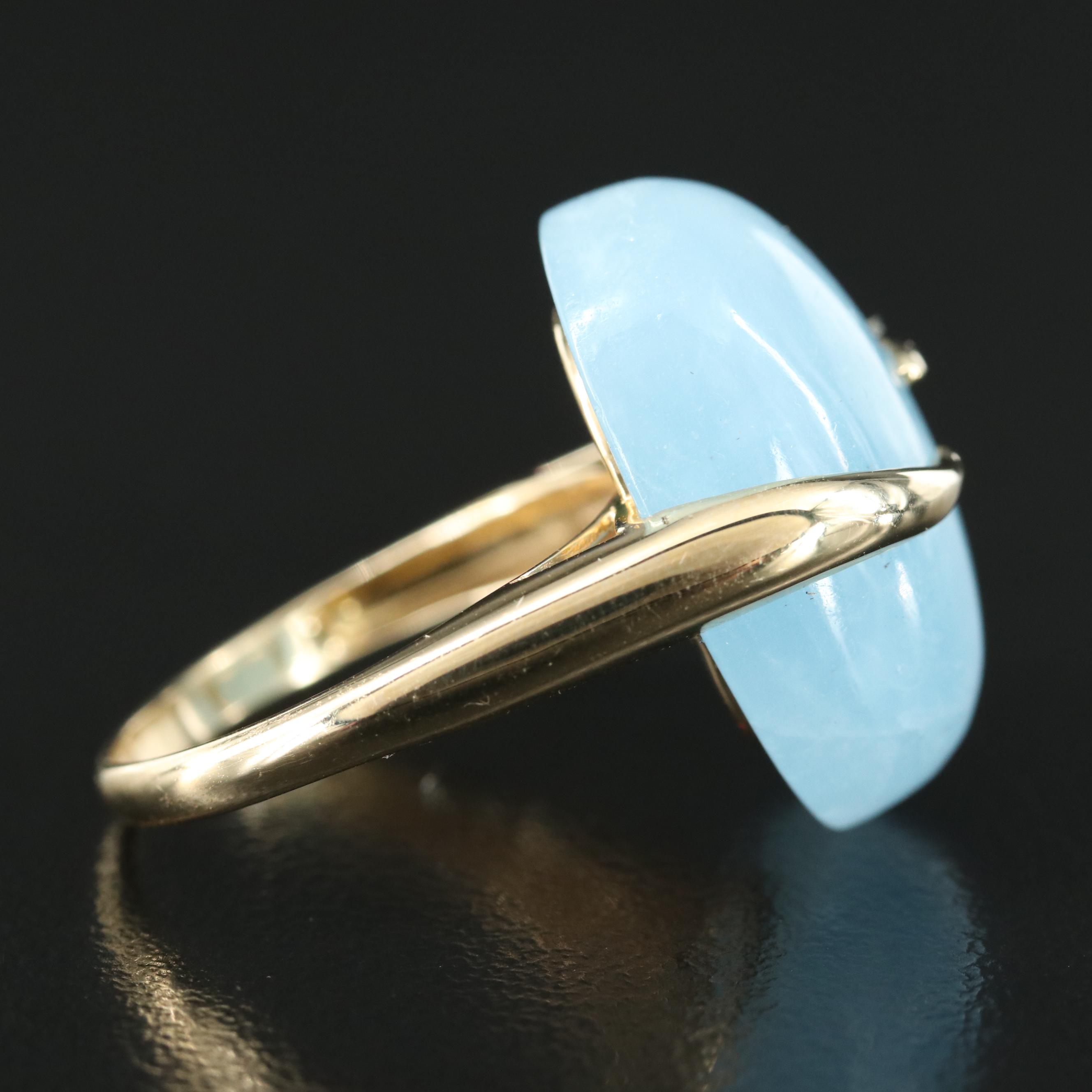 14K Aquamarine Ring