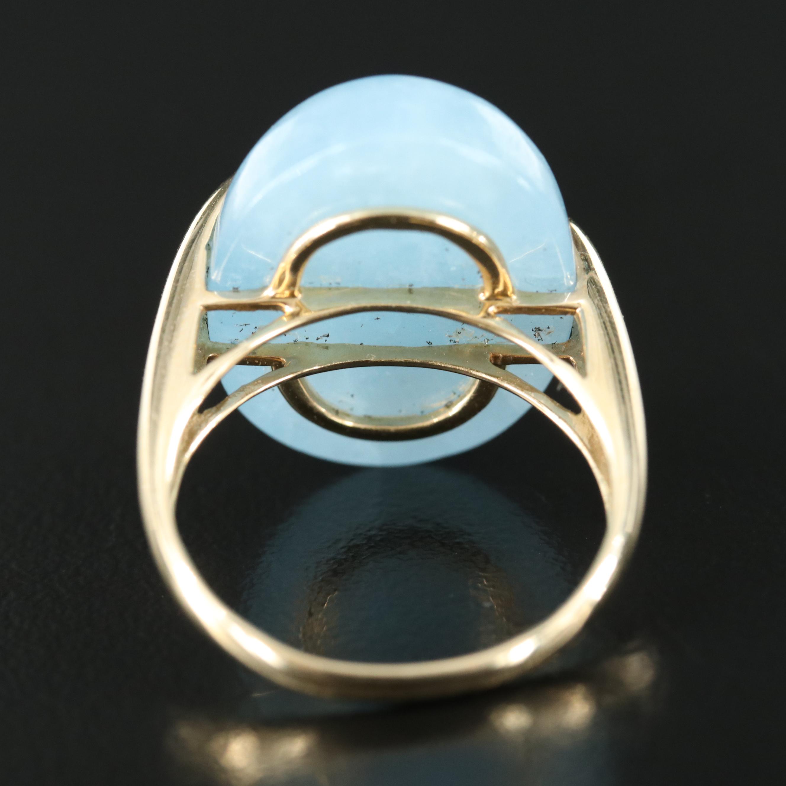 14K Aquamarine Ring