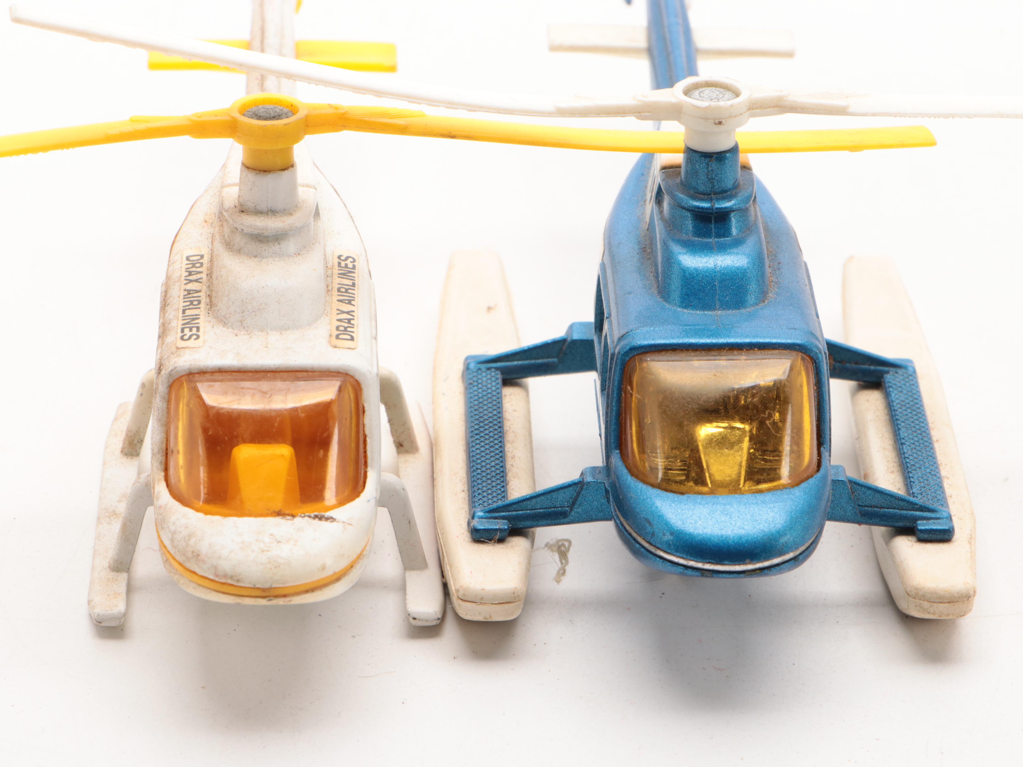 Corgi Metal Diecast Tanks and Double-Decker Bus with Other Metal Toys