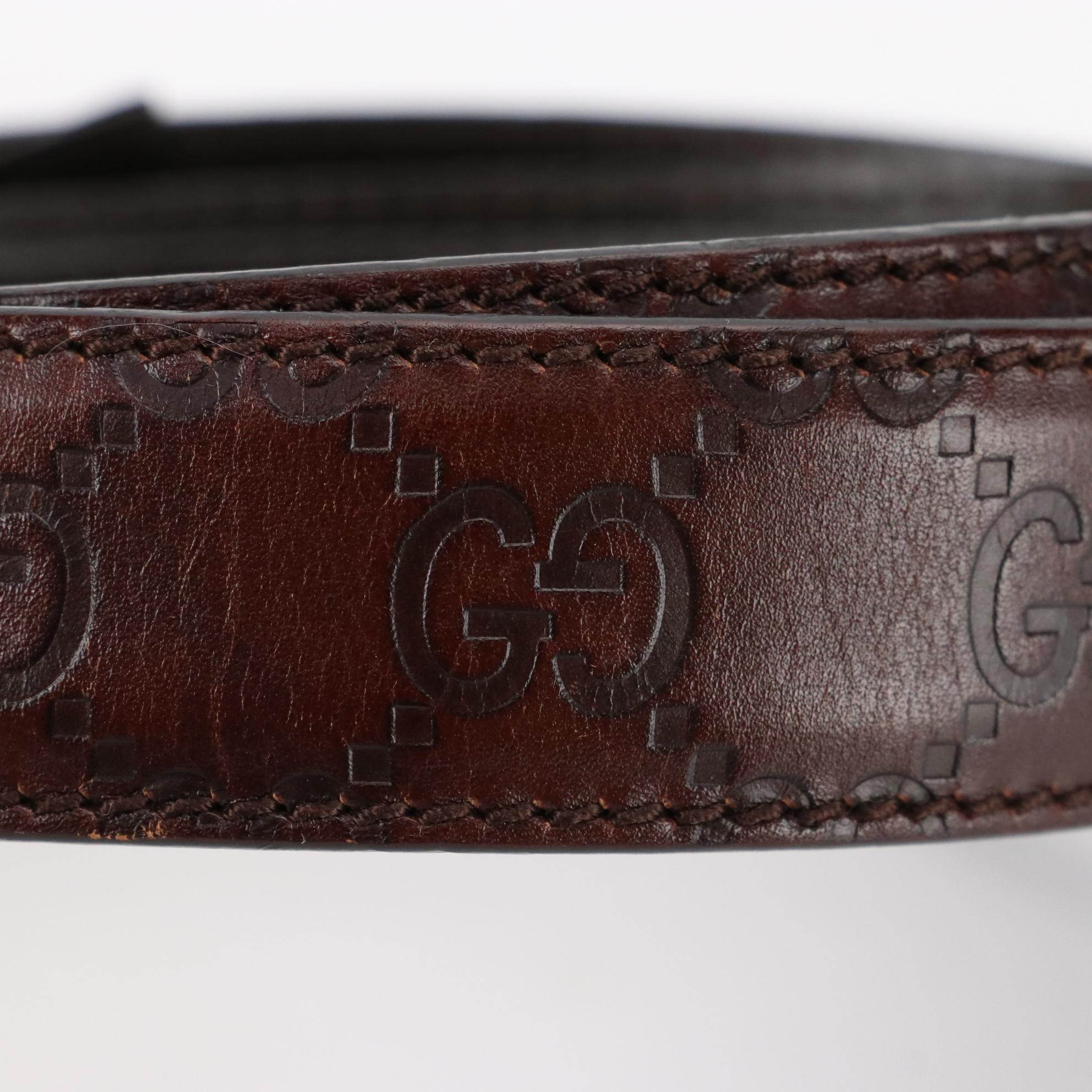 Gucci Belt in Brown Guccissima Leather