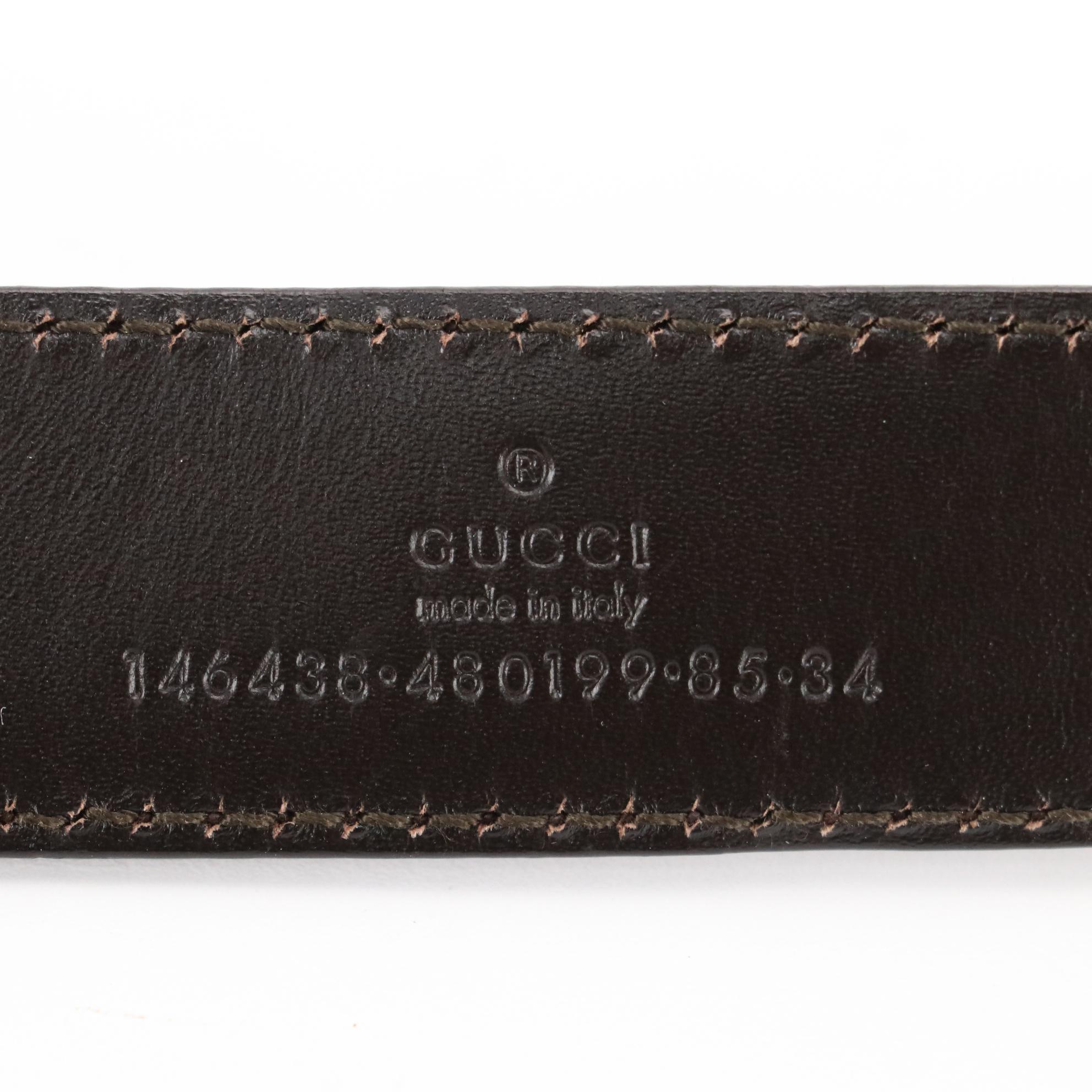 Gucci Belt in Brown Guccissima Leather