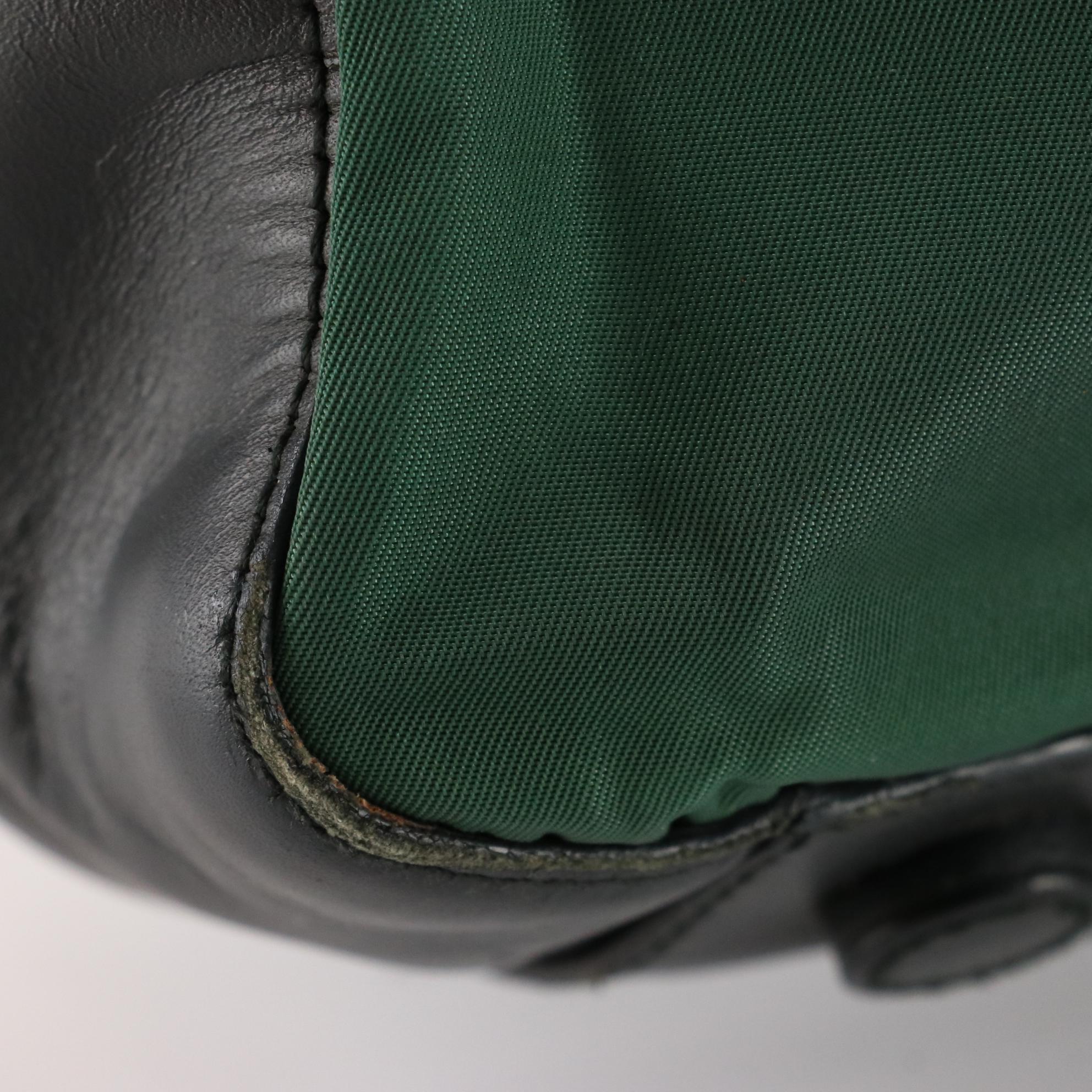 Prada Nylon Tessuto and Leather Shoulder Bag