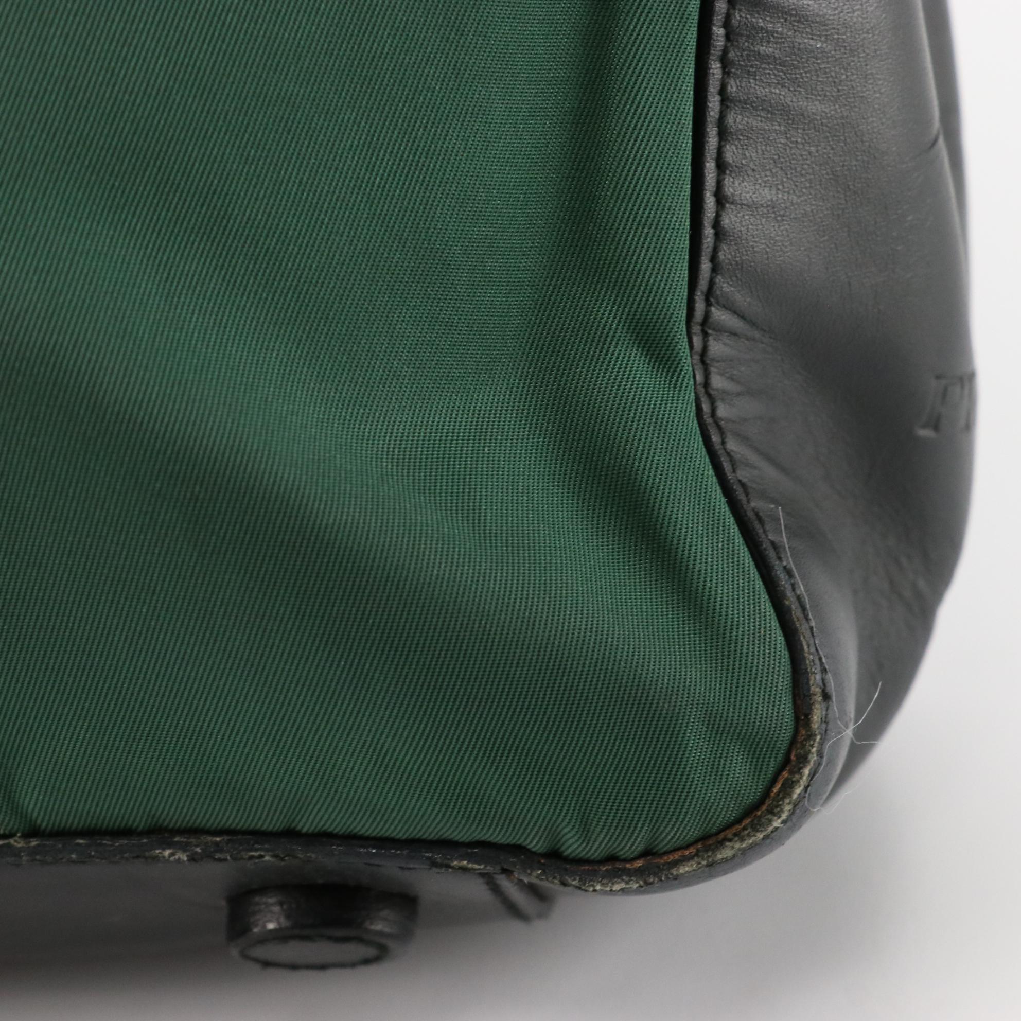 Prada Nylon Tessuto and Leather Shoulder Bag