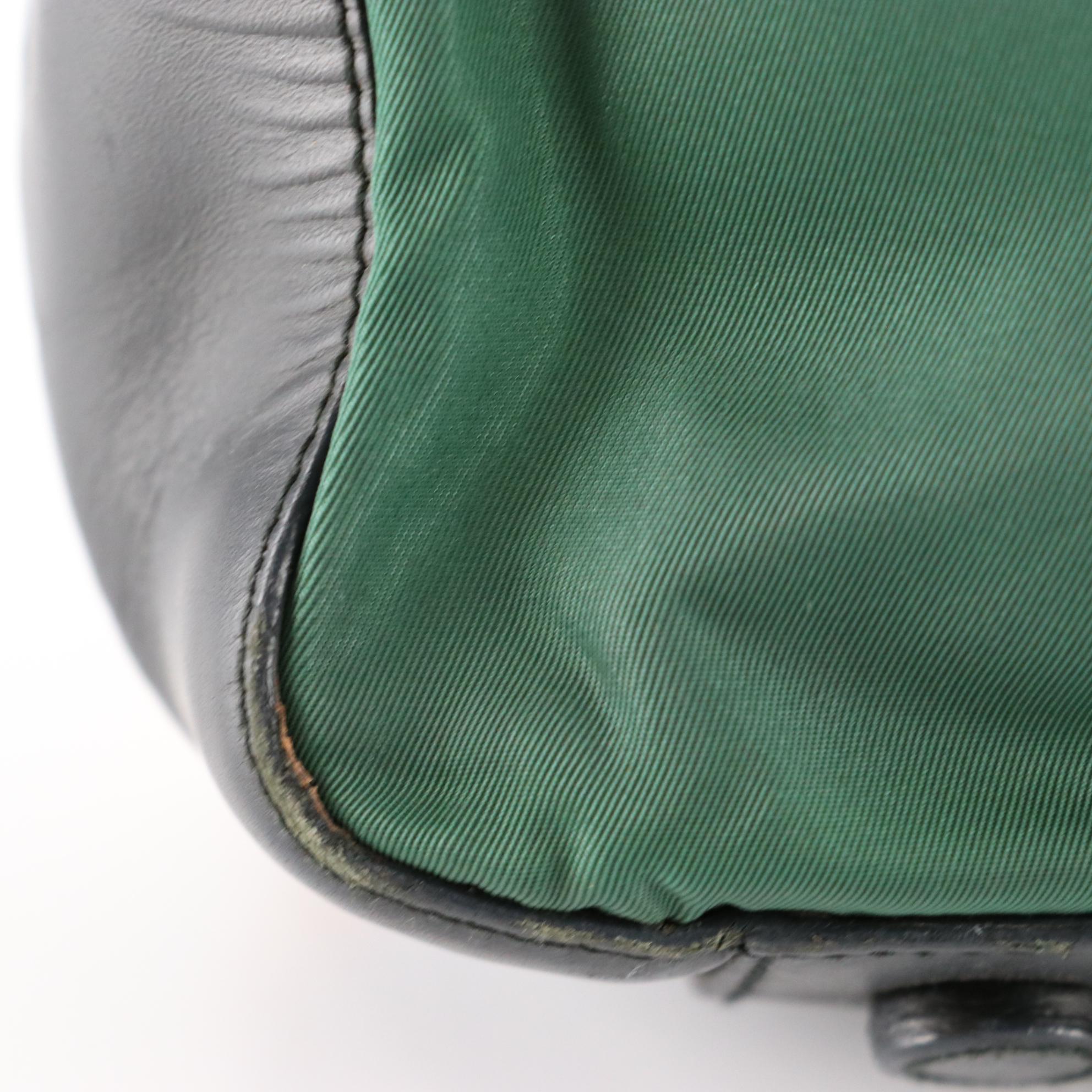 Prada Nylon Tessuto and Leather Shoulder Bag