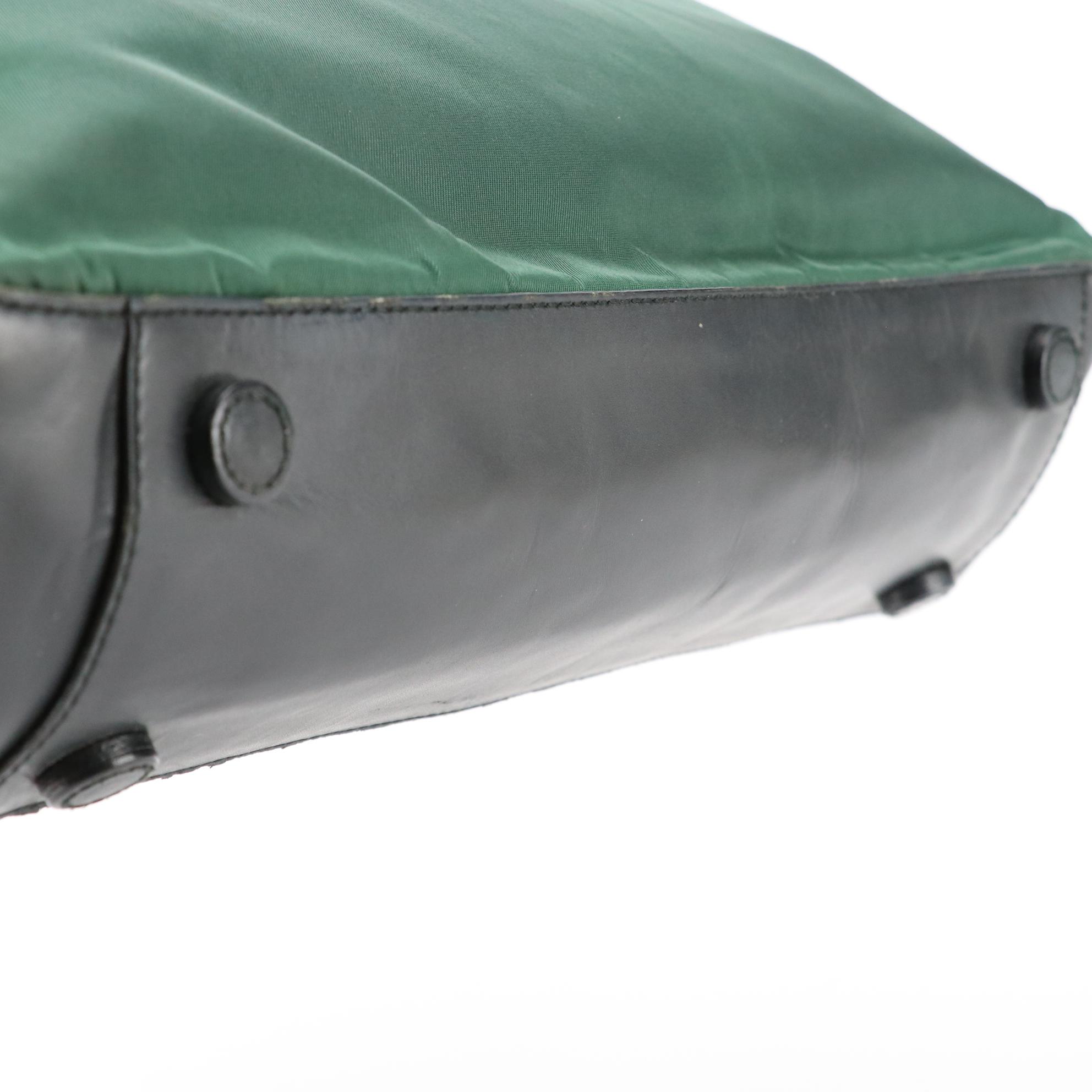 Prada Nylon Tessuto and Leather Shoulder Bag