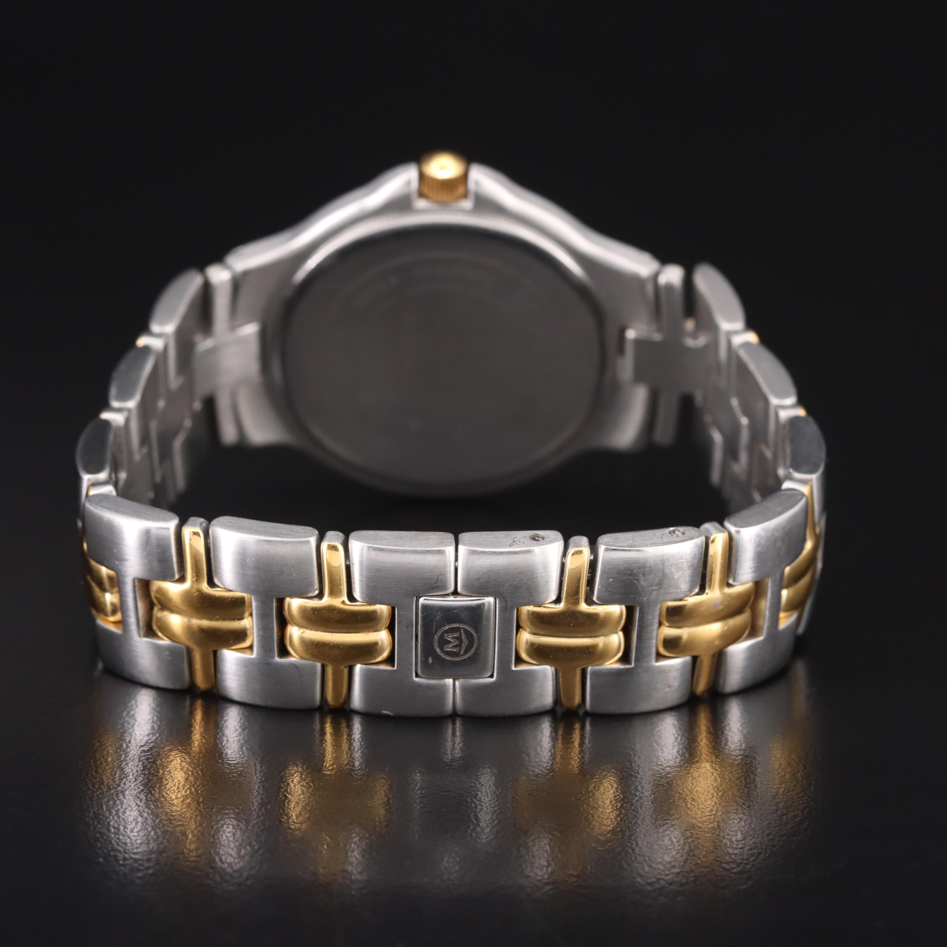 Movado Two-Tone Stainless Steel Black Dial Museum Watch