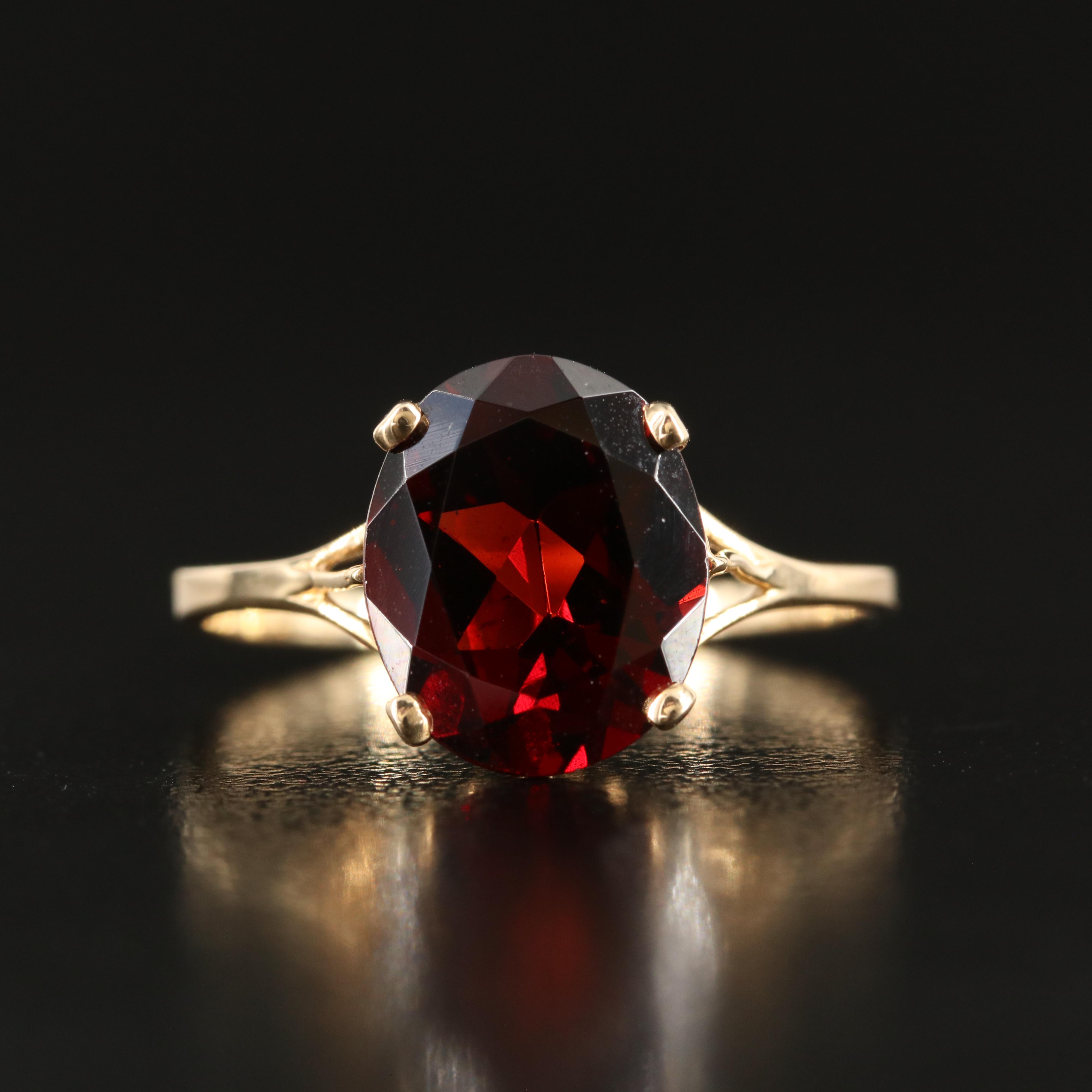 10K Garnet Ring