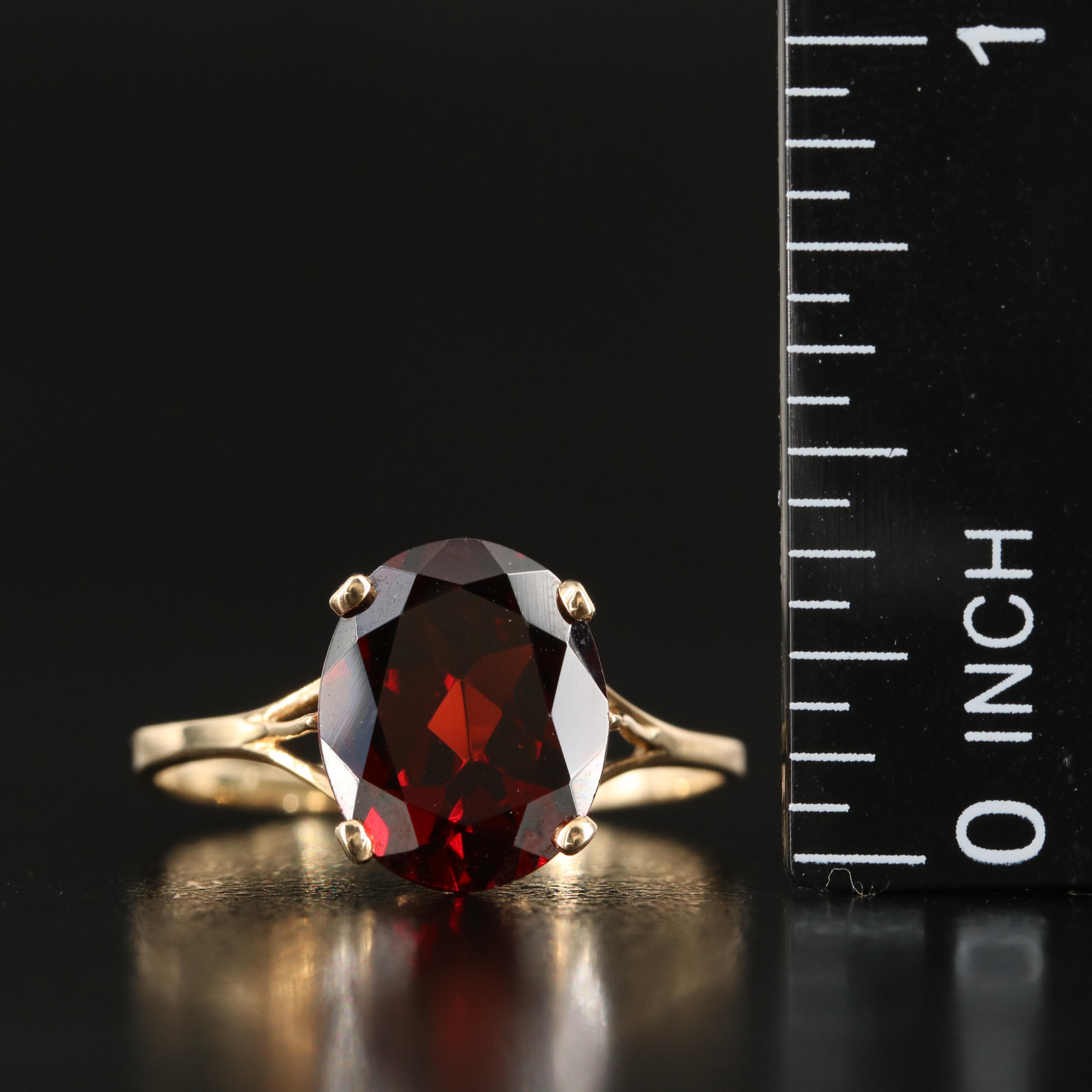 10K Garnet Ring