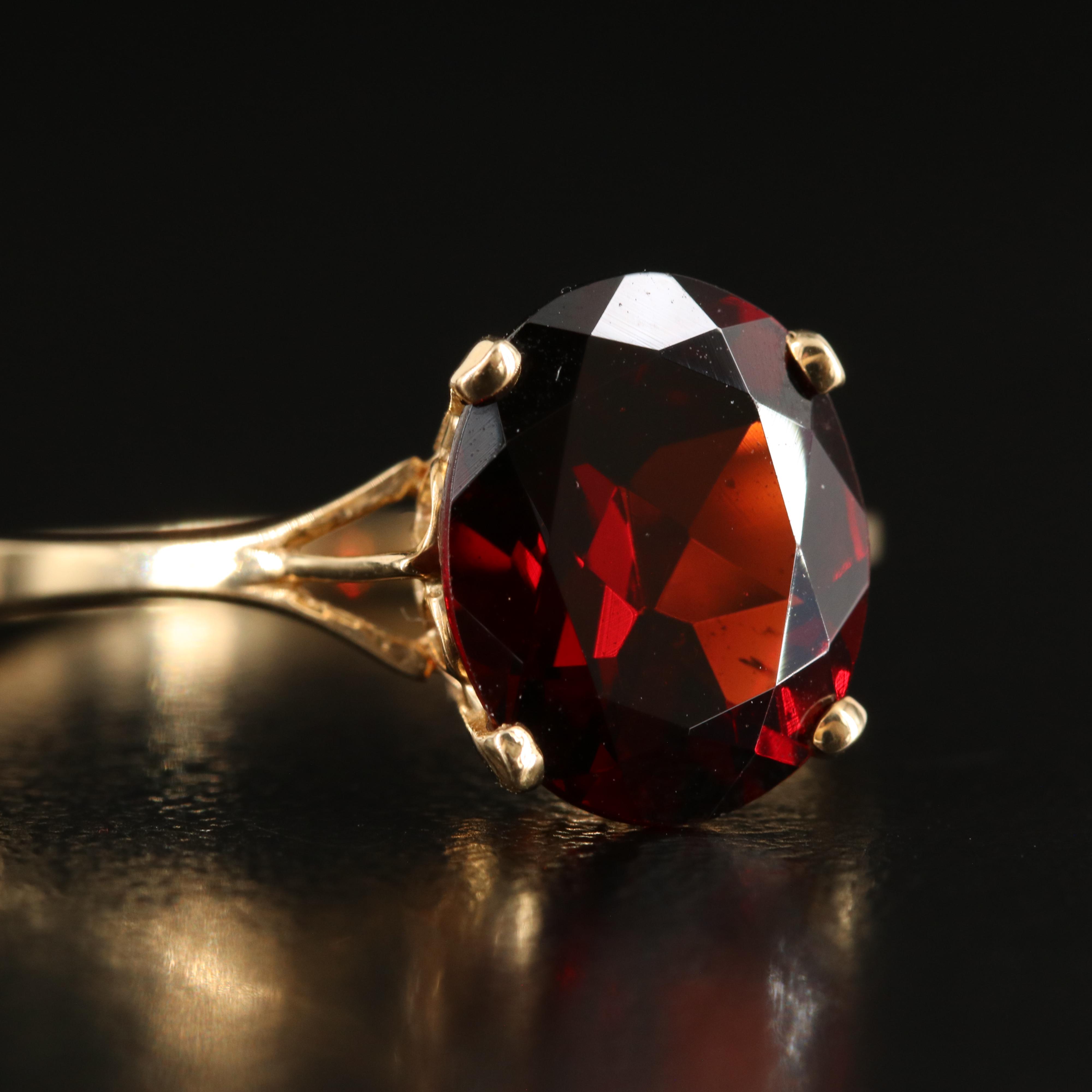 10K Garnet Ring
