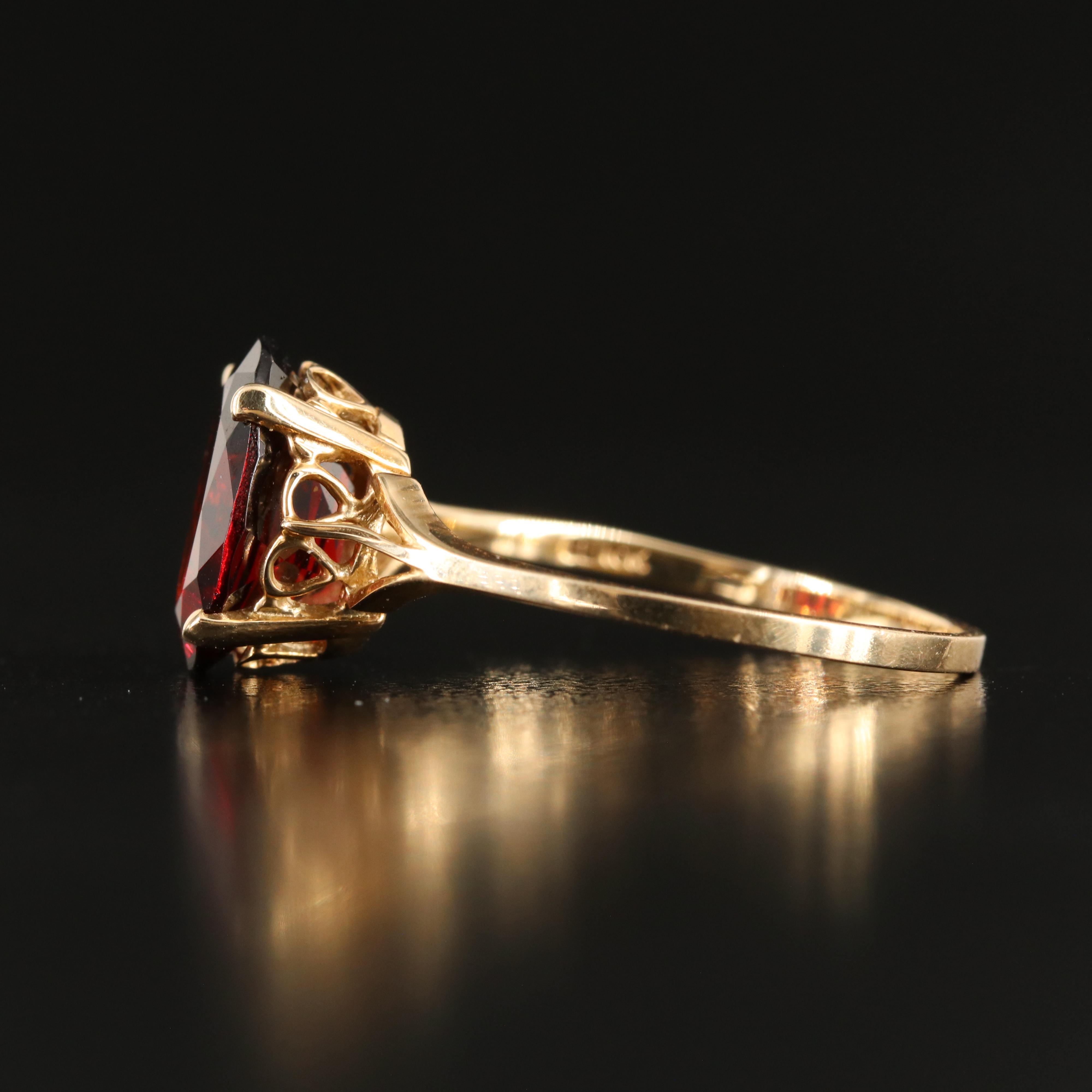 10K Garnet Ring