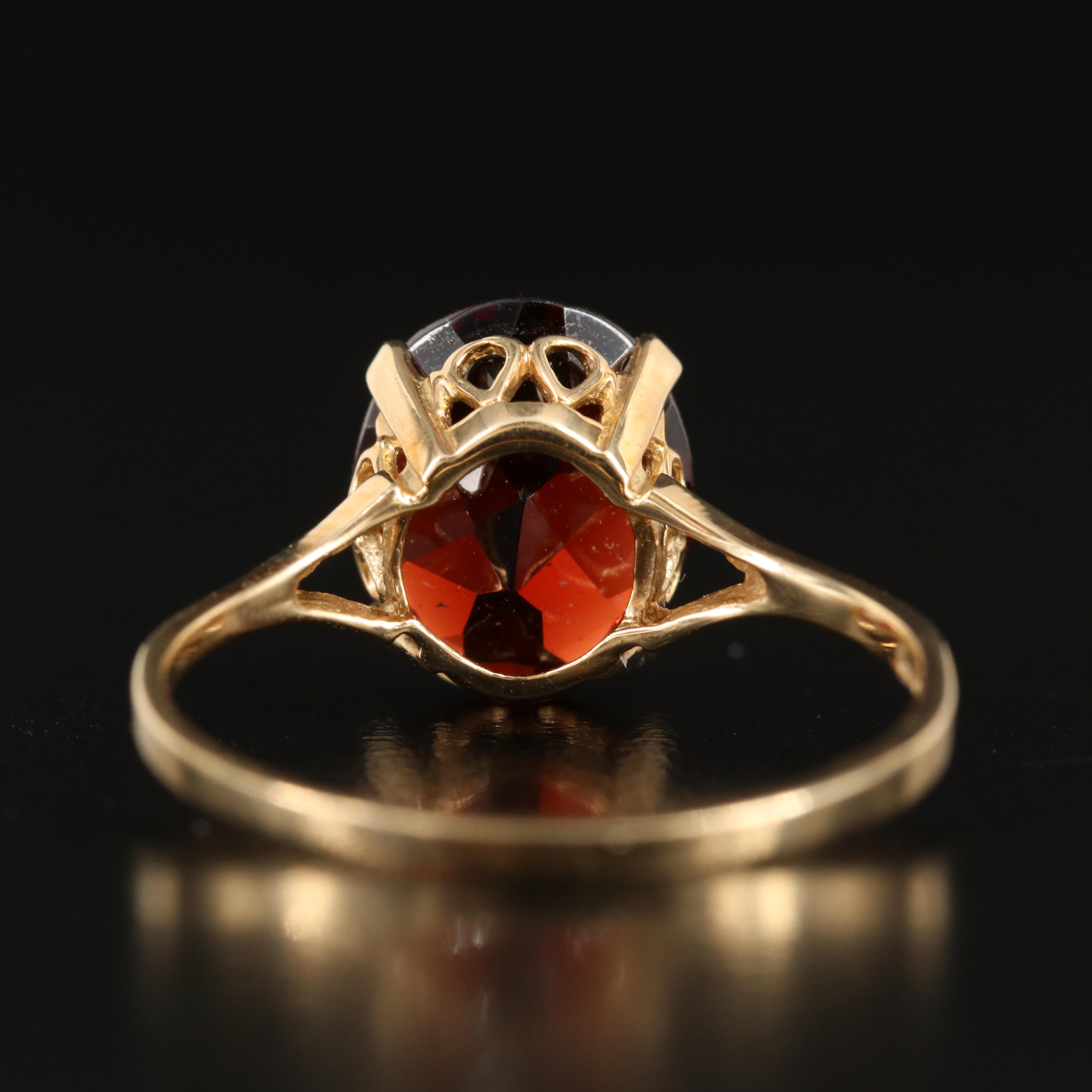 10K Garnet Ring