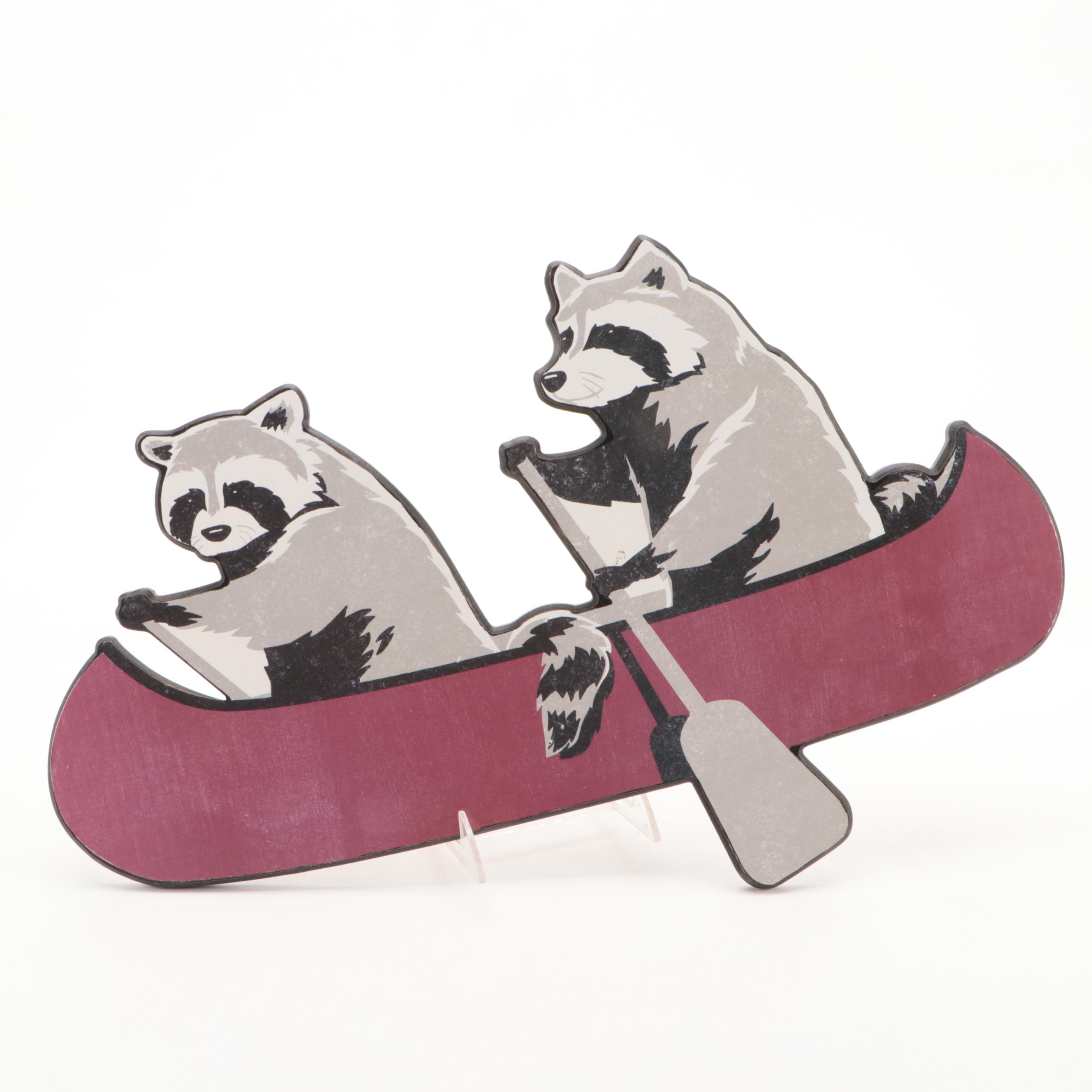 Parris Toy Cap Guns with Duck Calls, Coonskin Hats and Raccoon Décor