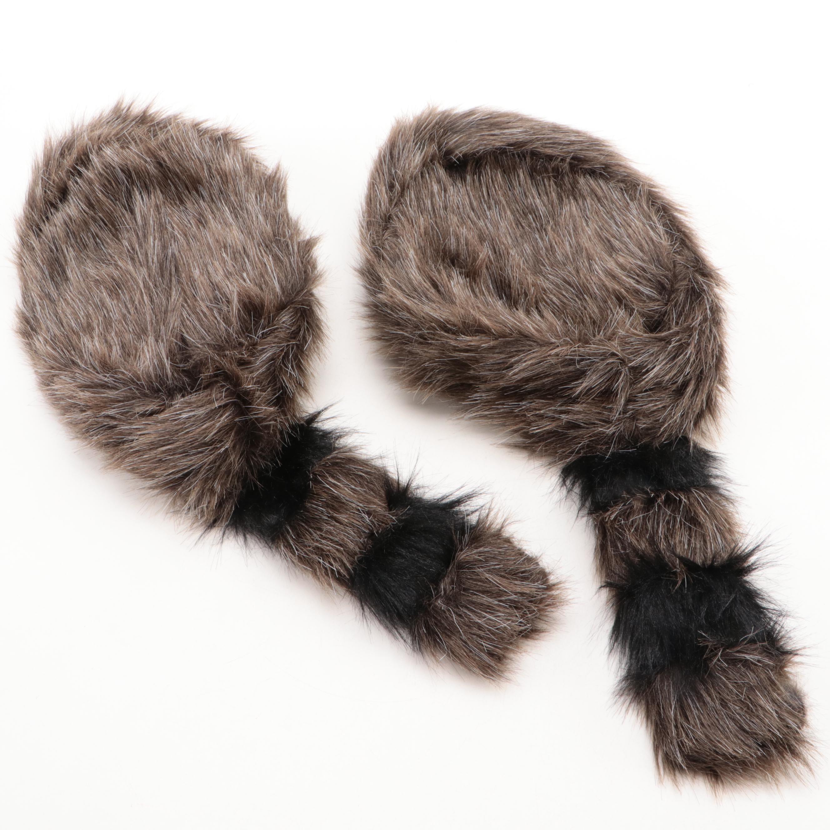 Parris Toy Cap Guns with Duck Calls, Coonskin Hats and Raccoon Décor