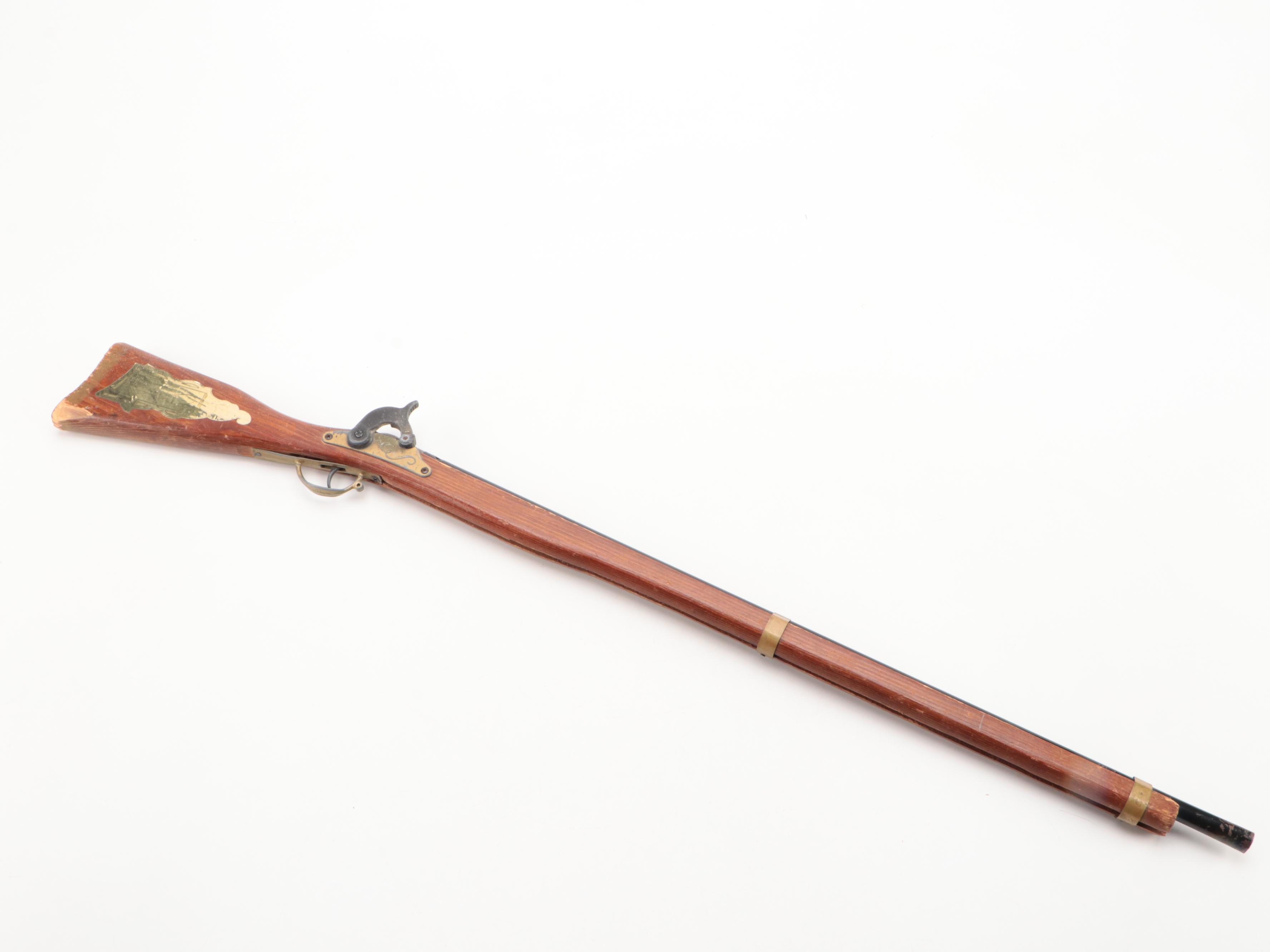 Parris Toy Cap Guns with Duck Calls, Coonskin Hats and Raccoon Décor