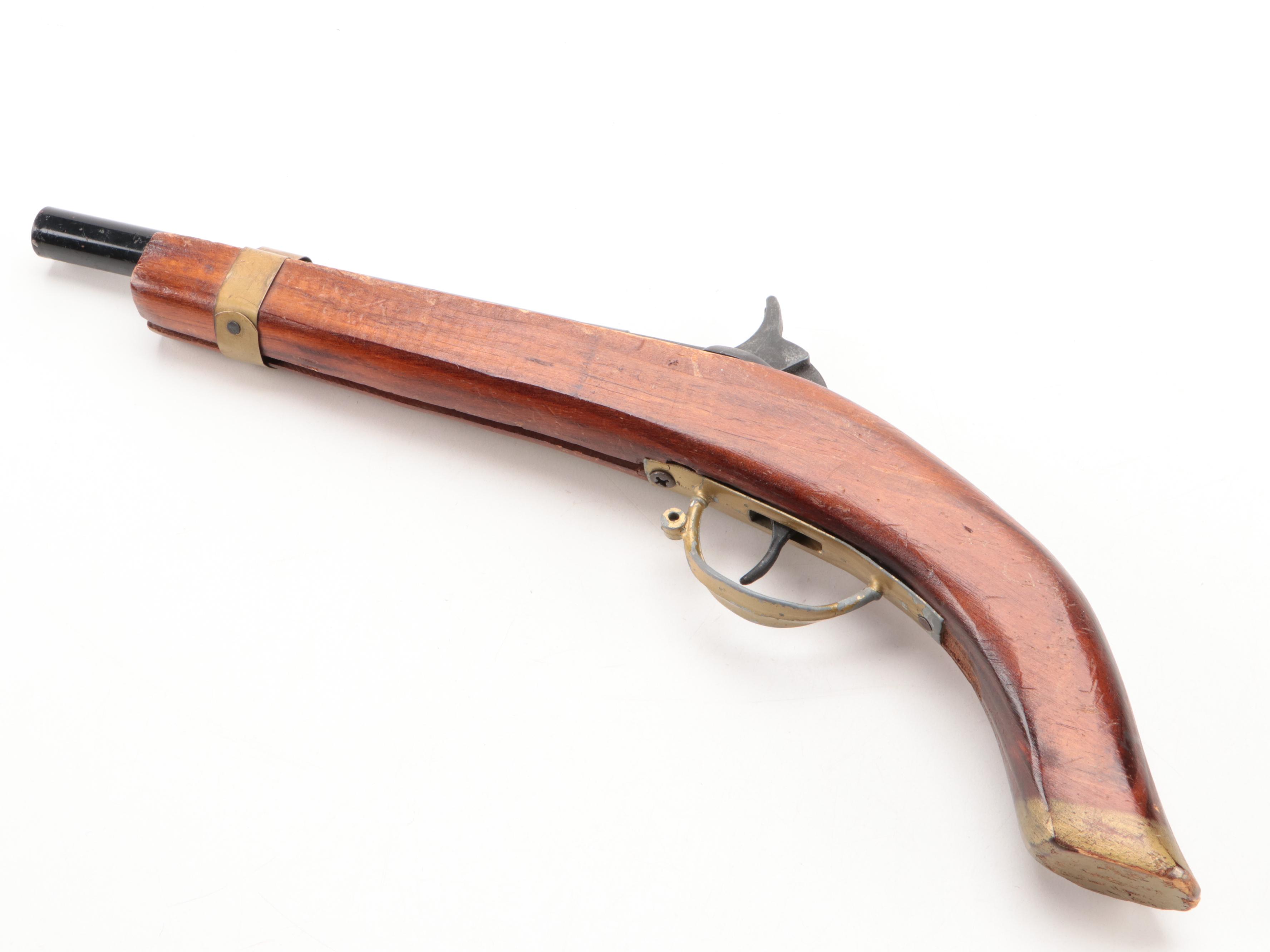 Parris Toy Cap Guns with Duck Calls, Coonskin Hats and Raccoon Décor