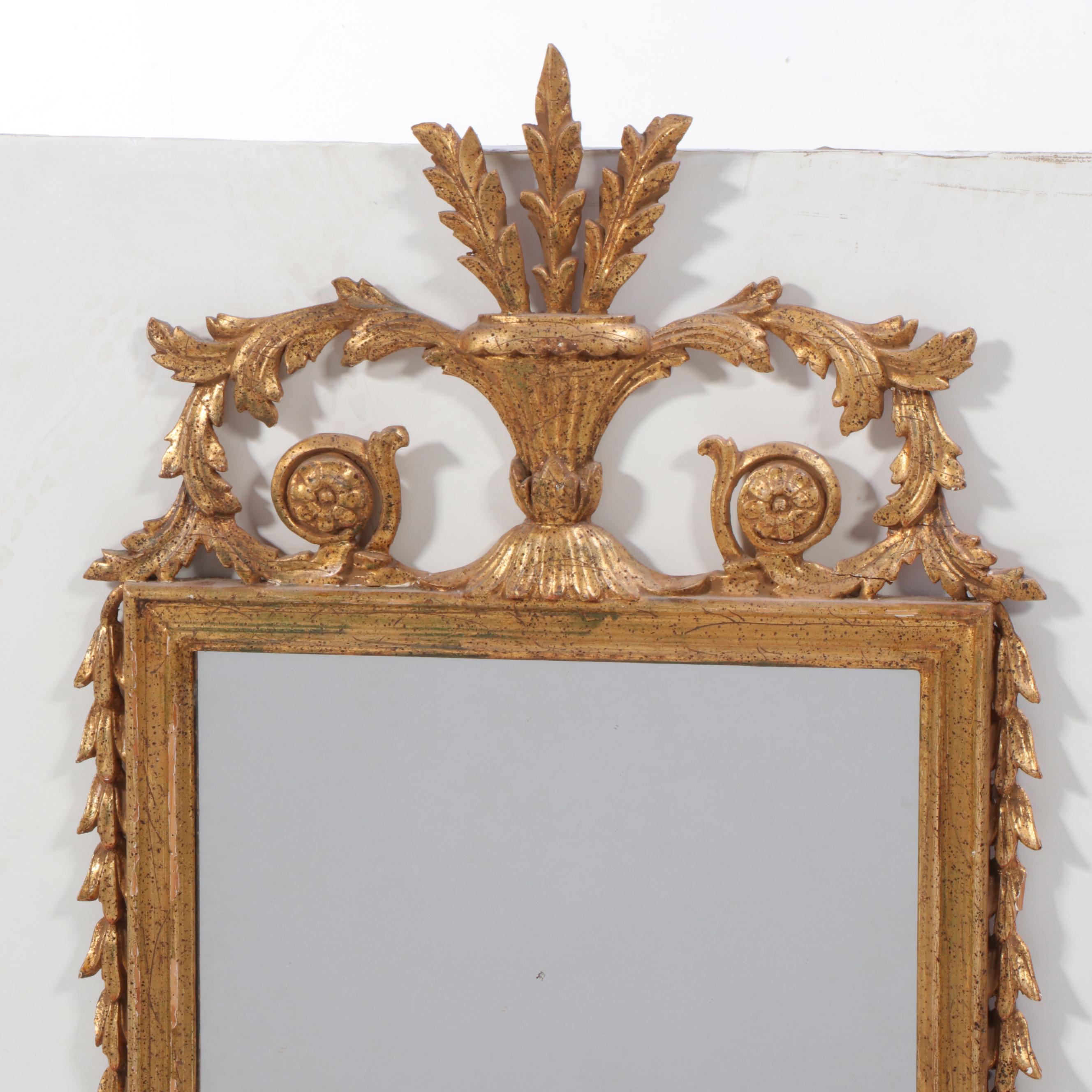 Pino L. De Luca Italian Giltwood and Composition Mirror, Mid-20th Century