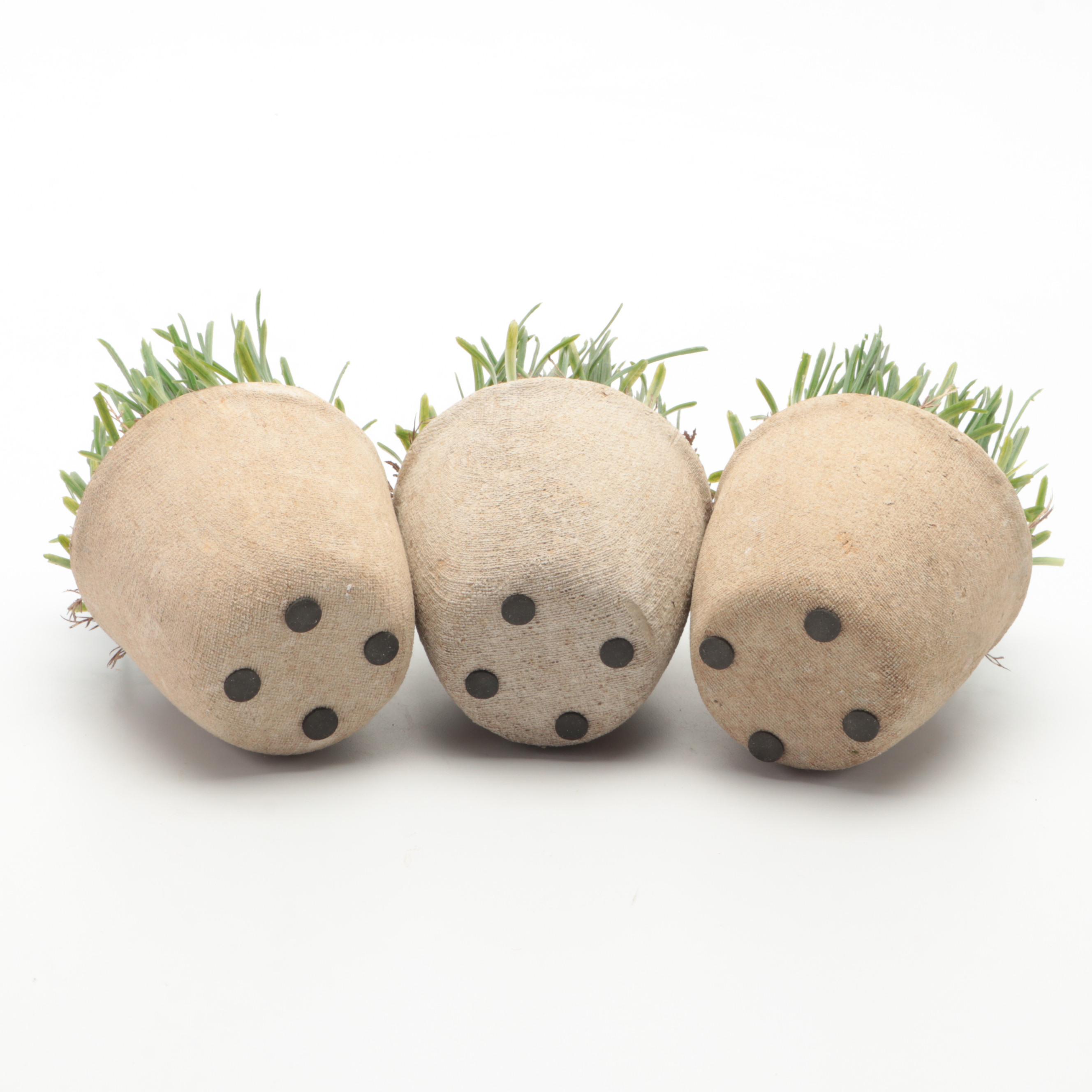 Ikea Januari Metal Table Lamps With Potted Faux Grasses