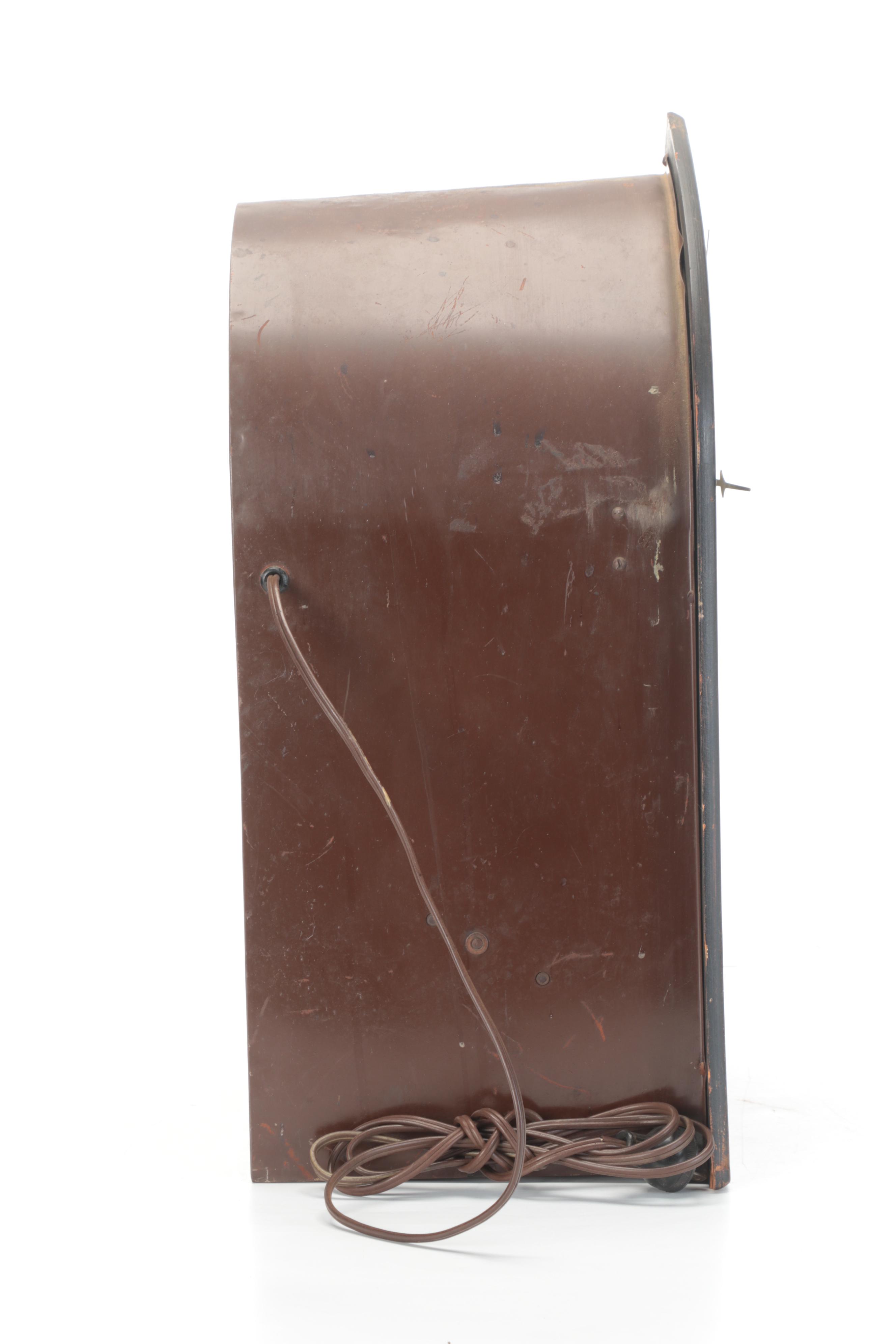 Telechron Motorized Neon Rotating Advertising Clock, 1930s