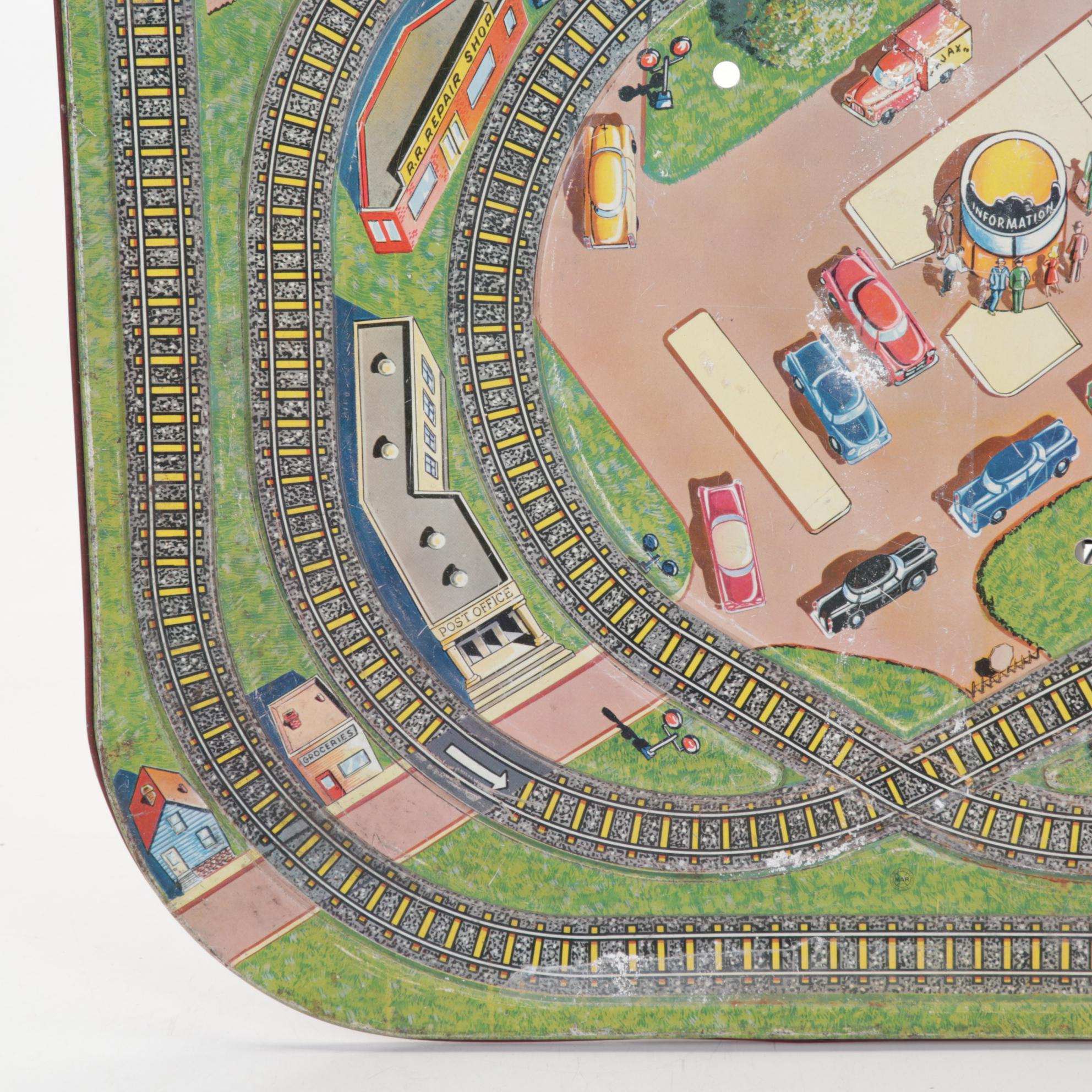 Lincoln Tunnel With Tin Litho Train Track