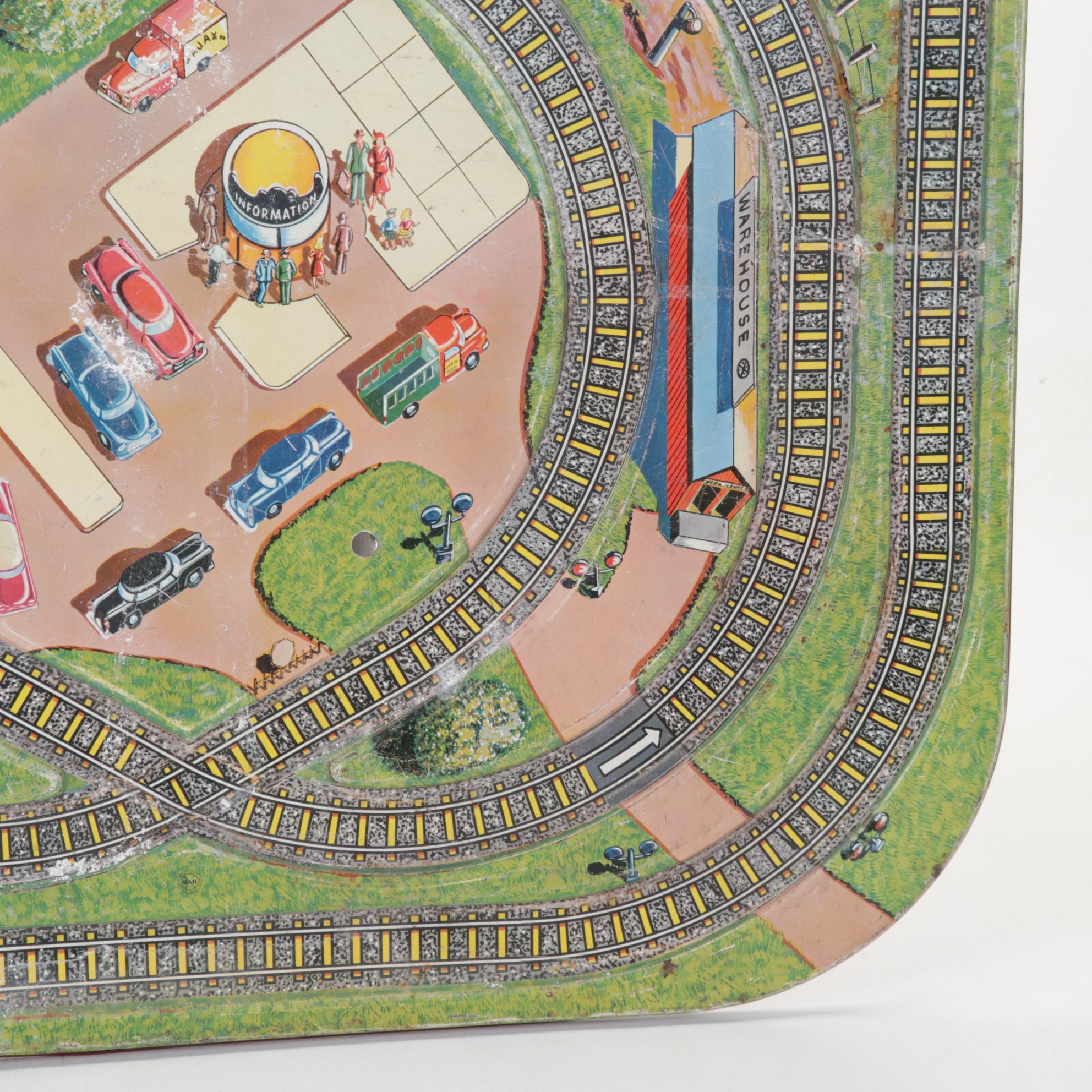 Lincoln Tunnel With Tin Litho Train Track