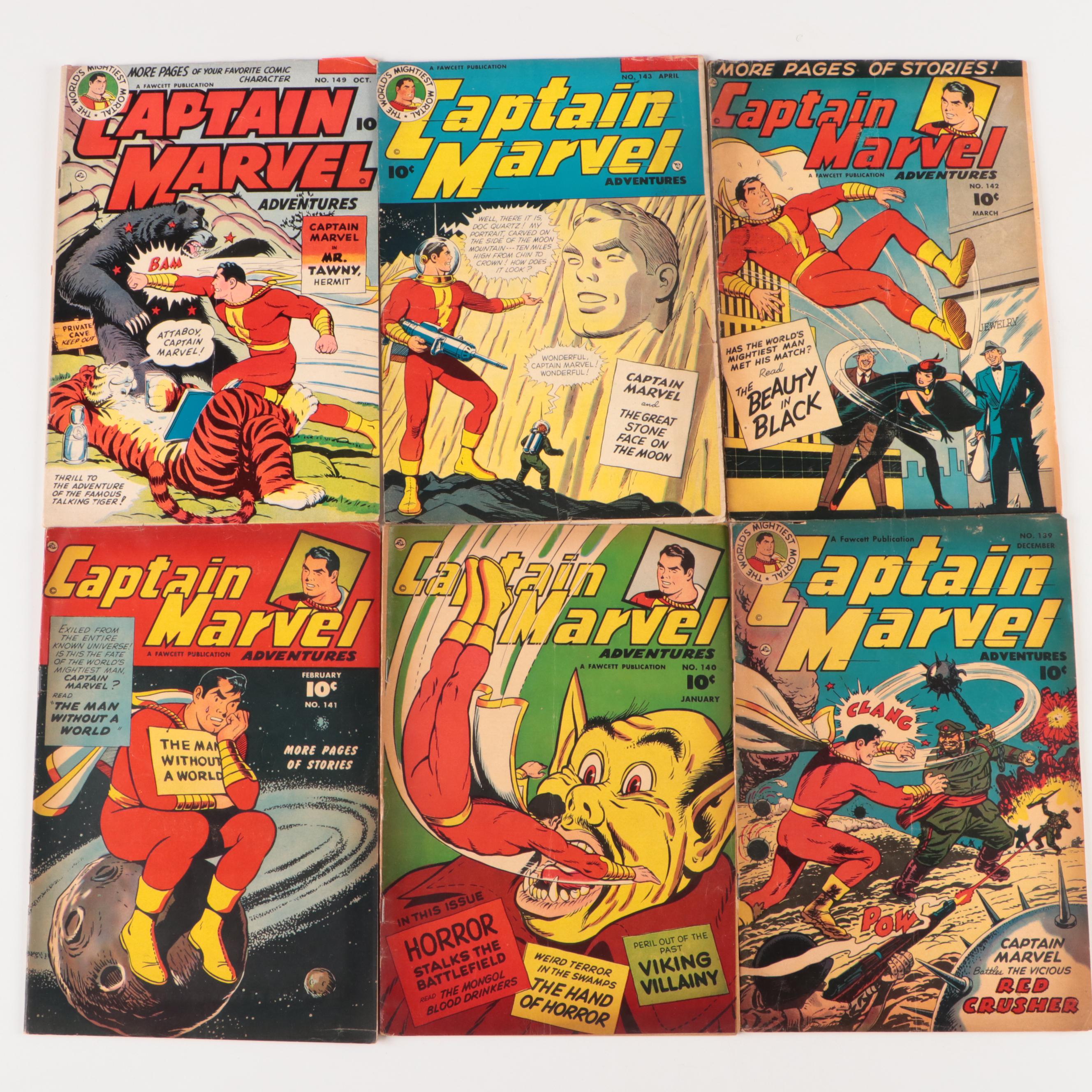 Golden Age Fawcett Magazines Captain Marvel Adventures Comic Books