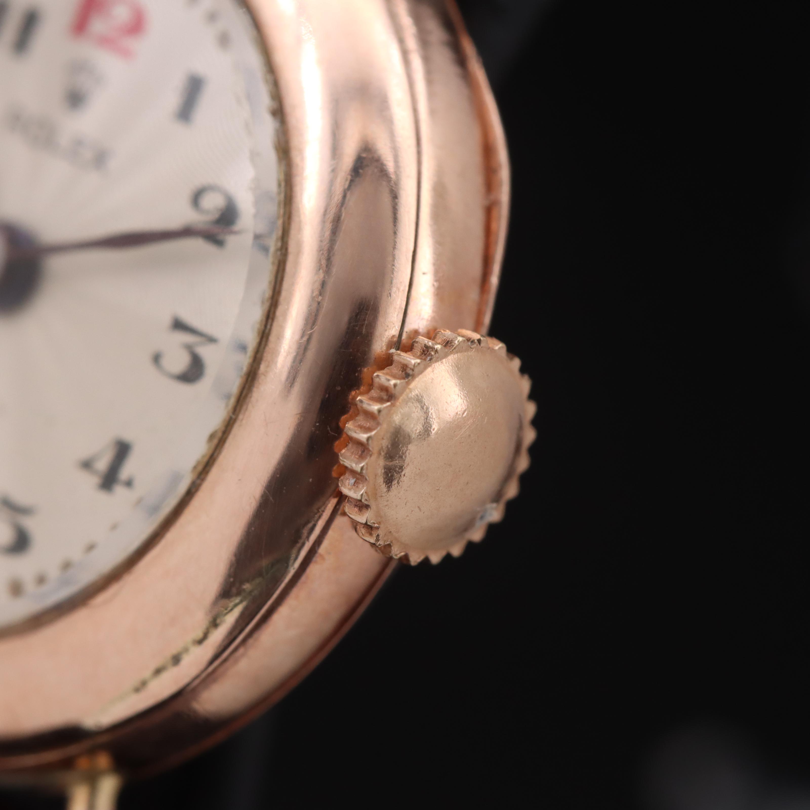 Antique Rolex 9K Rose Gold Watch