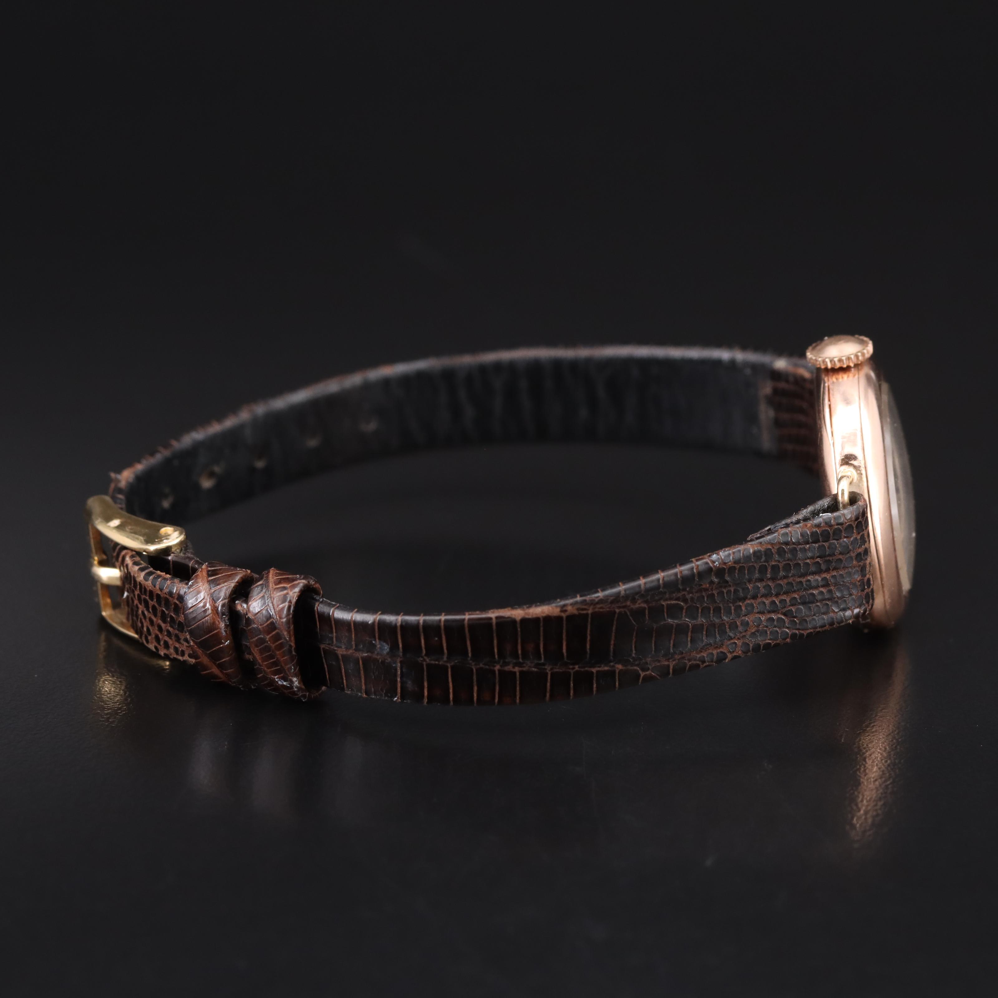 Antique Rolex 9K Rose Gold Watch