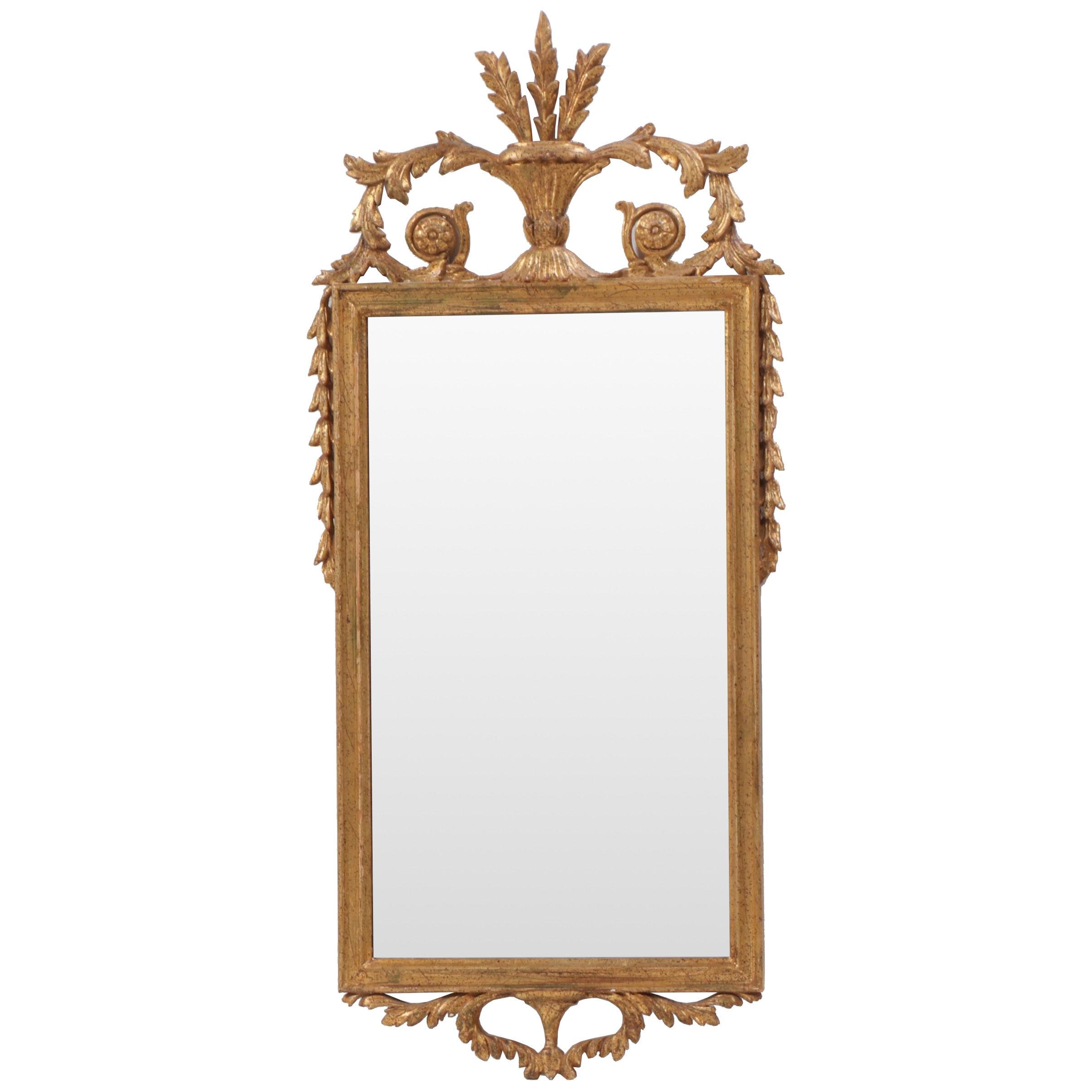 Pino L. De Luca Italian Giltwood and Composition Mirror, Mid-20th Century