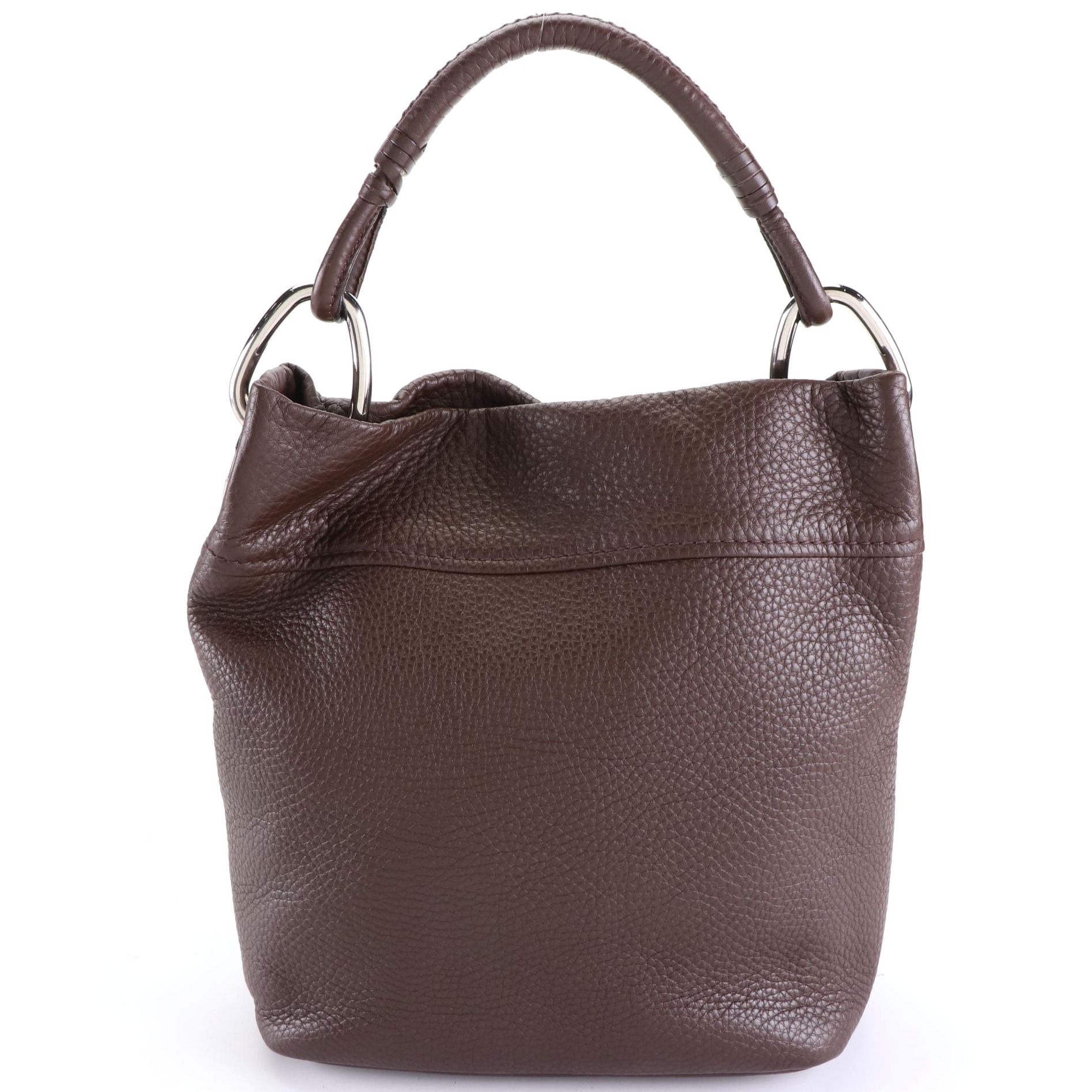 Prada Shoulder Sac Bag in Caffé Vitello Daino Leather with Box