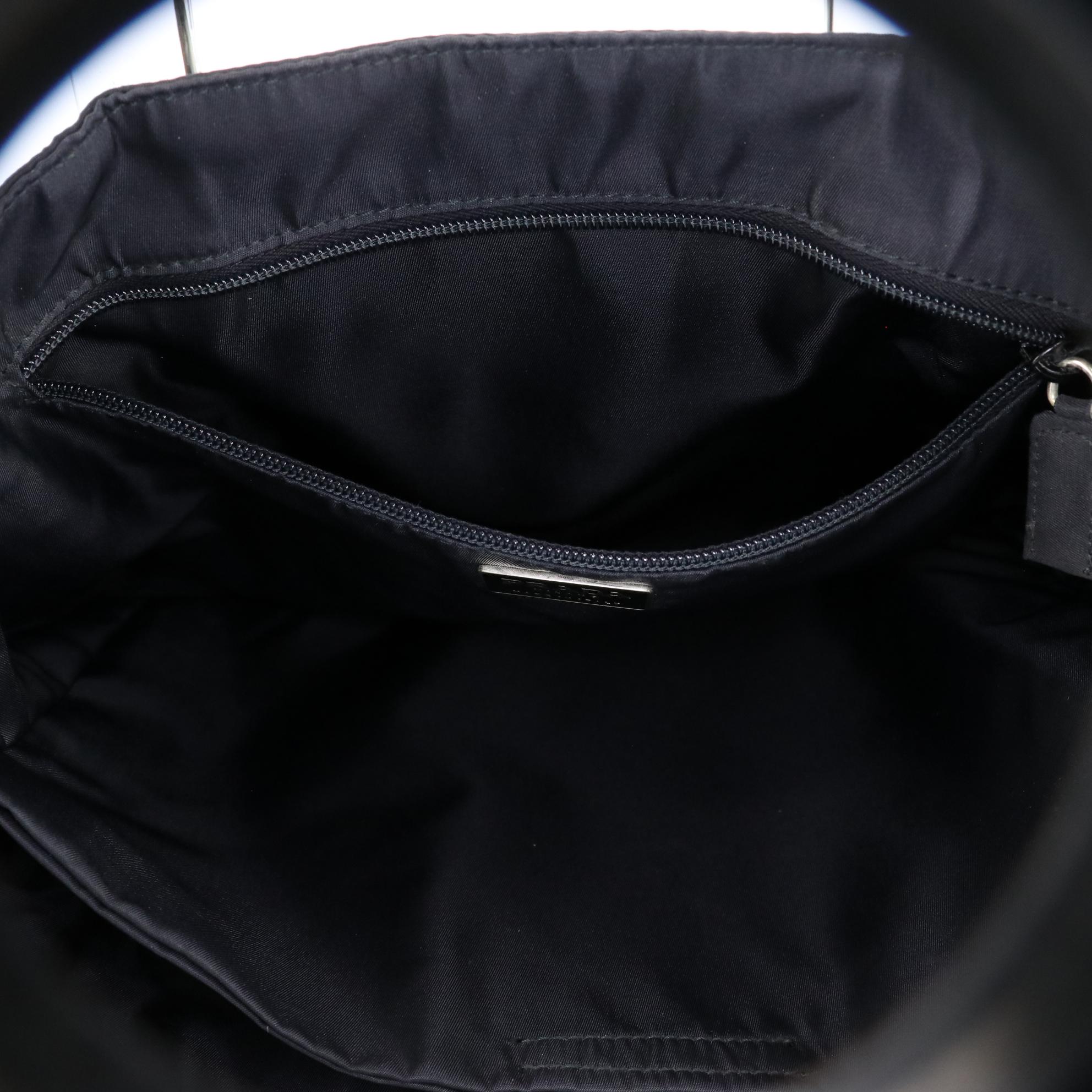 Prada Tessuto Nylon Tote with Transparent Handles