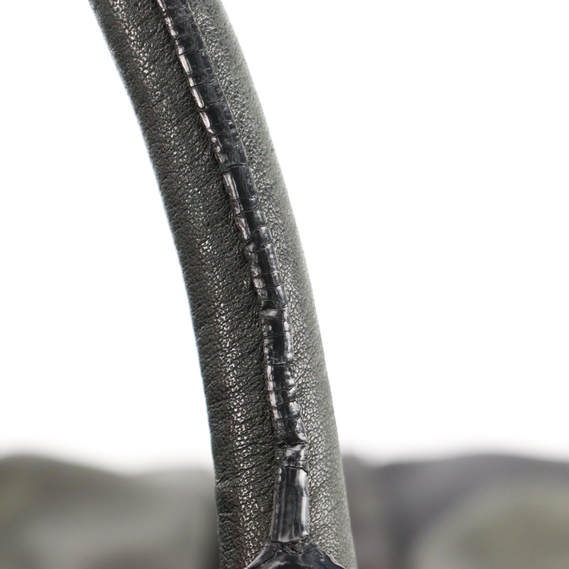 Prada Camo Ruched Nylon Tessuto and Leather Handbag