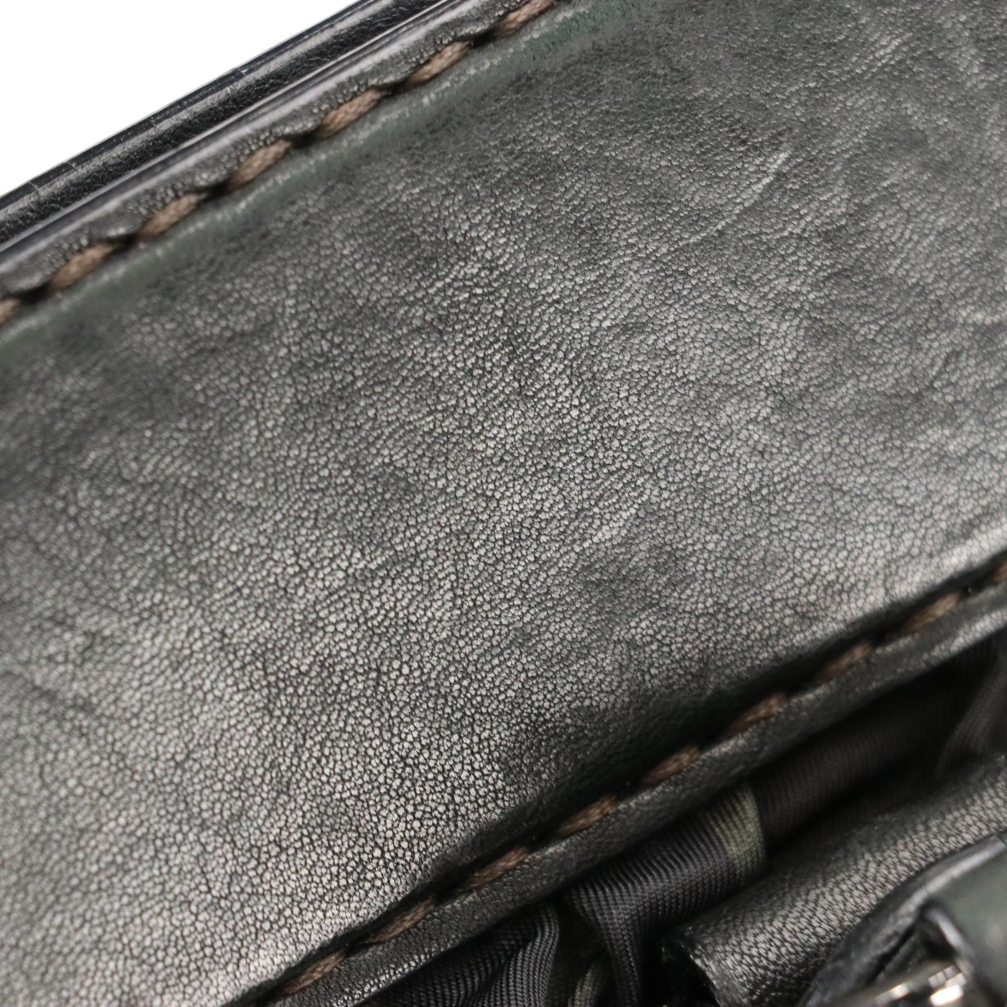 Prada Camo Ruched Nylon Tessuto and Leather Handbag