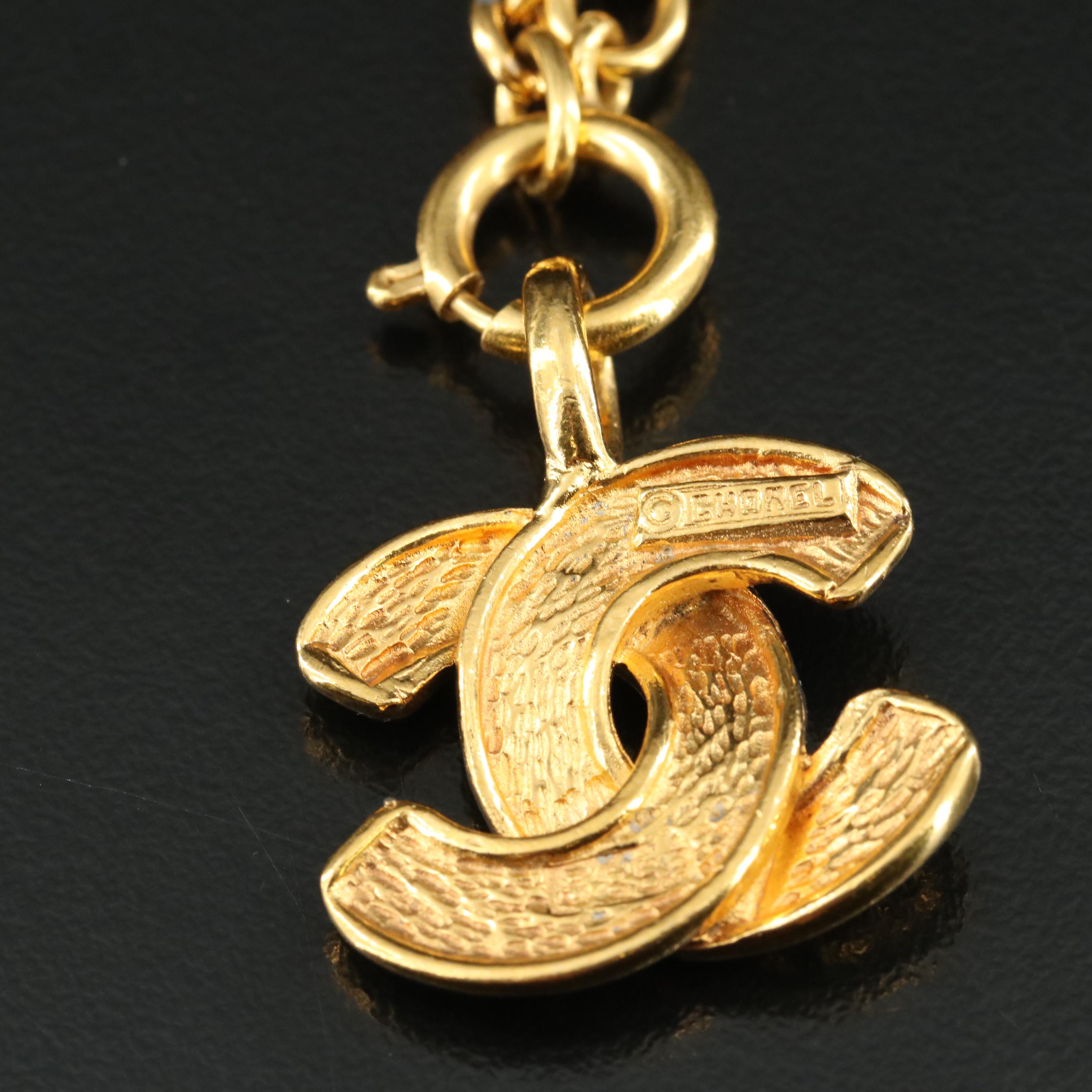 Chanel Quilted CC Logo Necklace