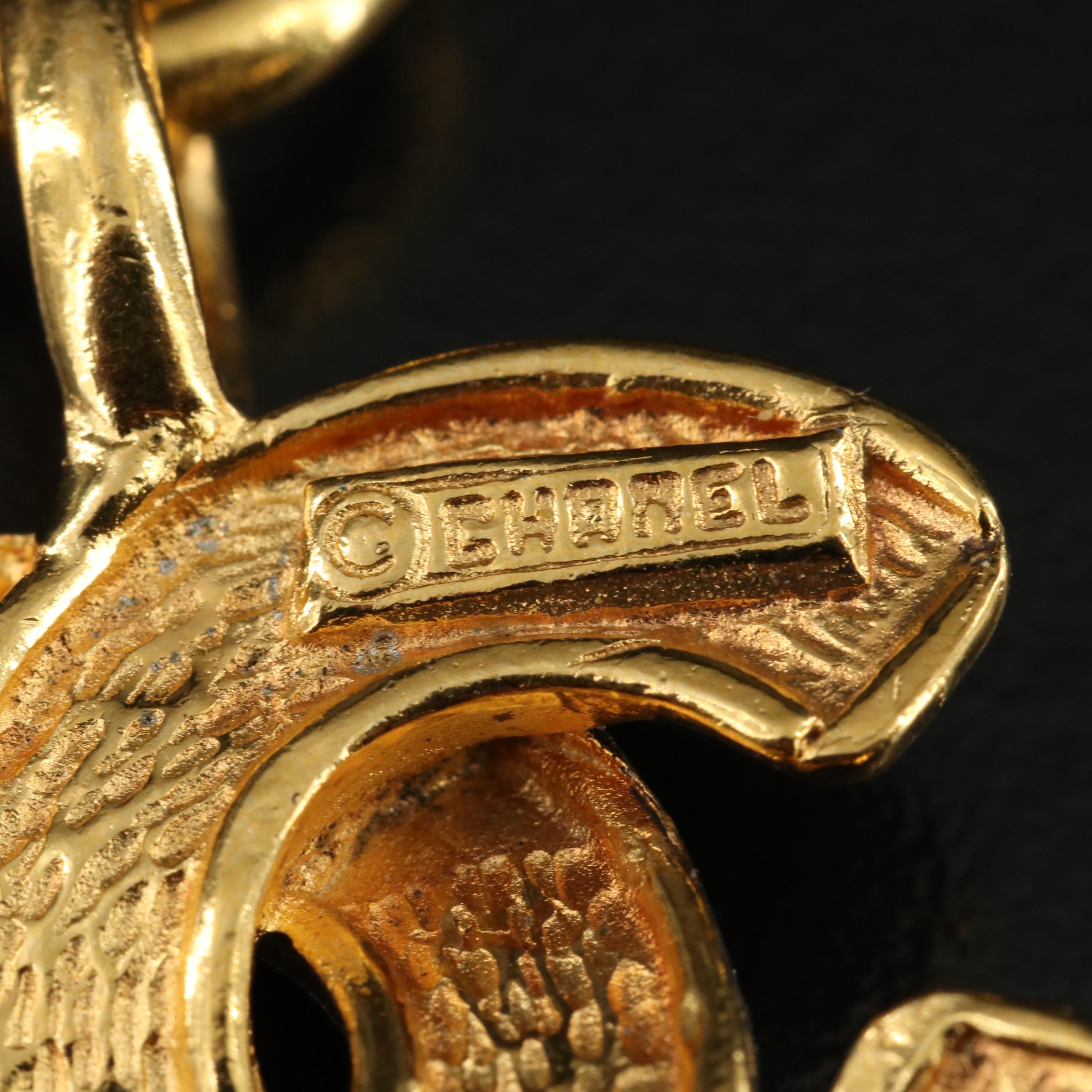 Chanel Quilted CC Logo Necklace