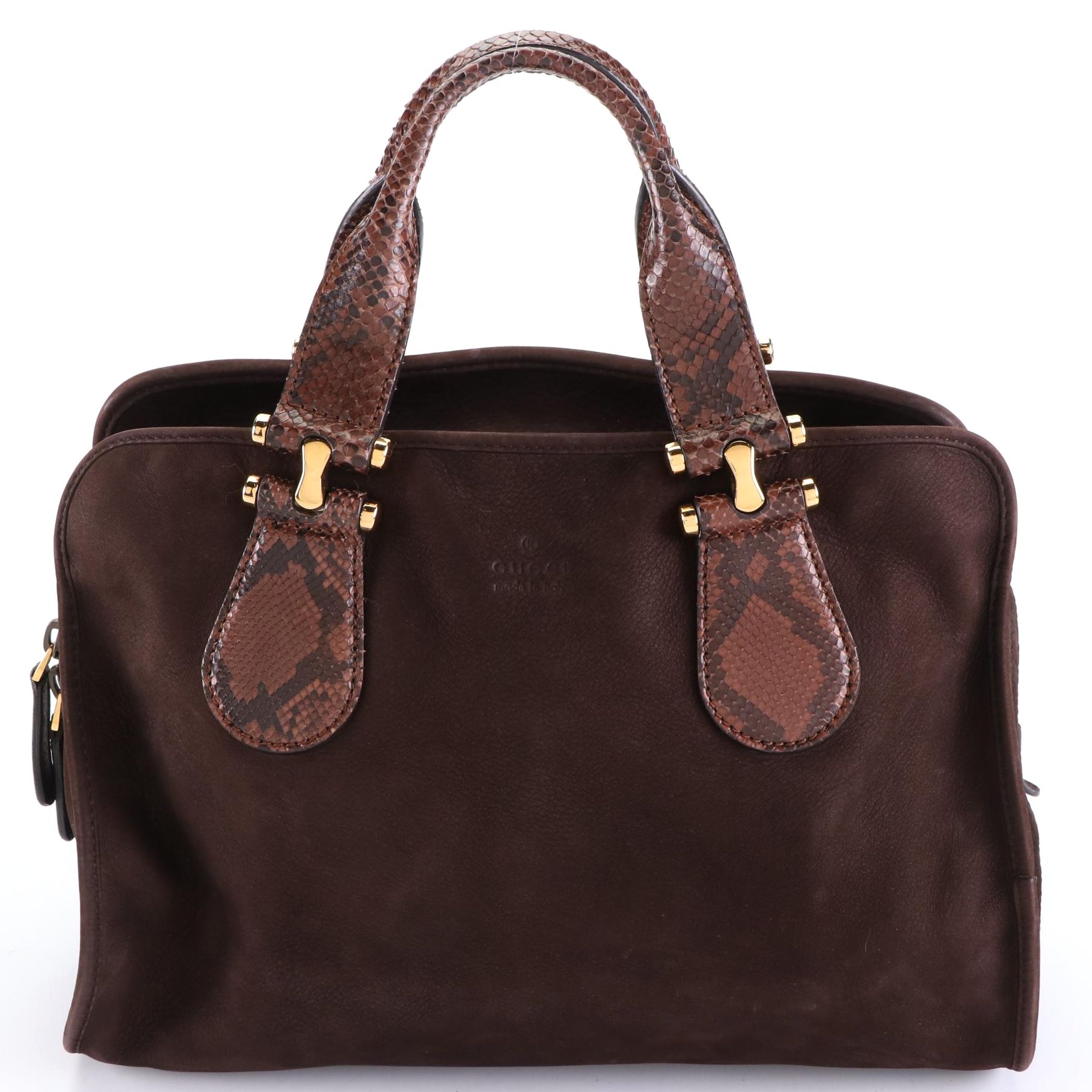 Gucci Leather and Snakeskin Handbag