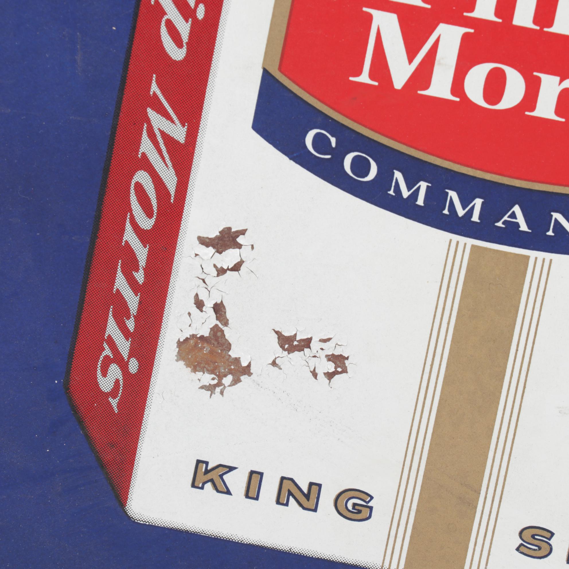 Dash Display Metal Marlboro and Philip Morris Advertising Clock, Mid-20th C.