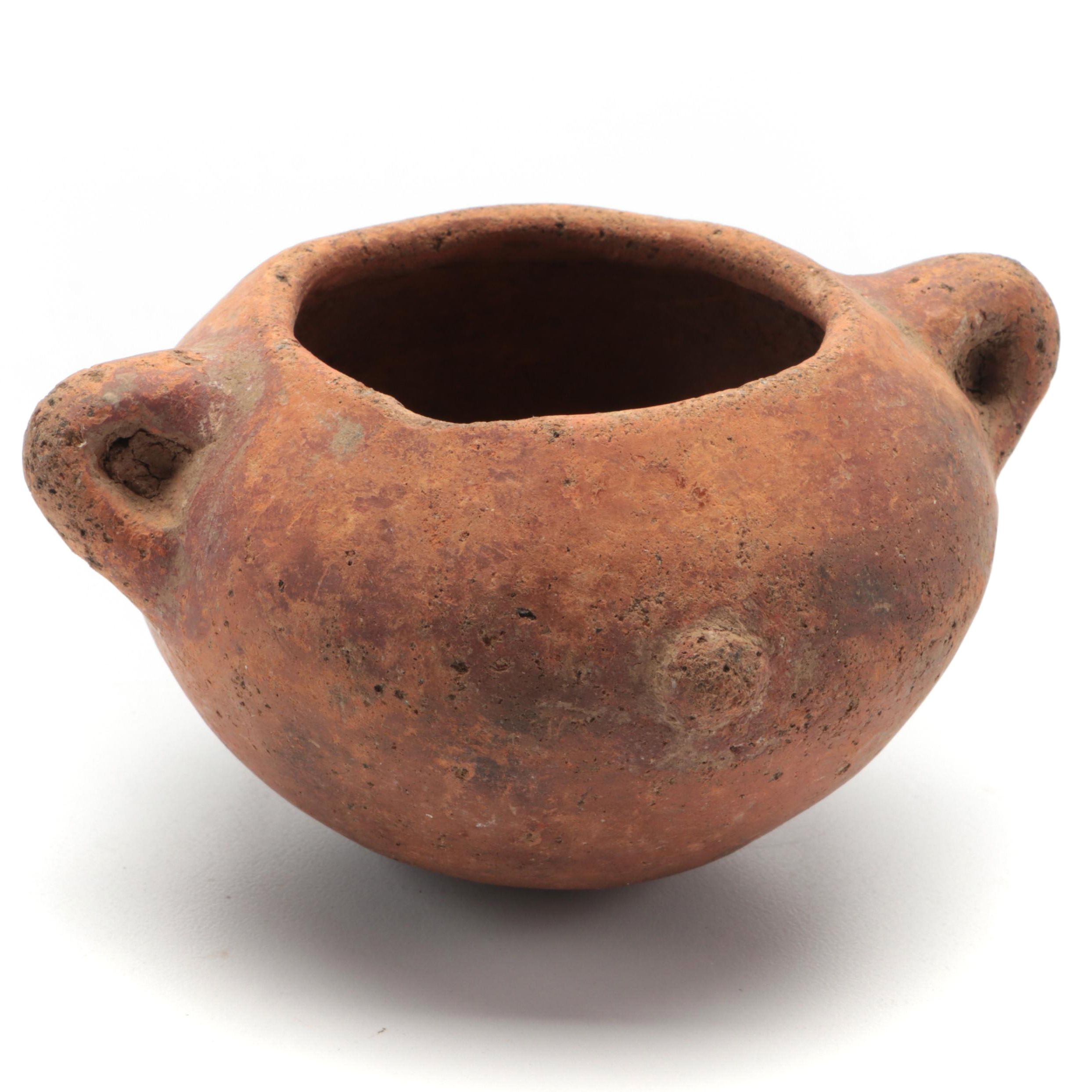 Huetar Culture Handled Vessel, Circa 1200 C.E.