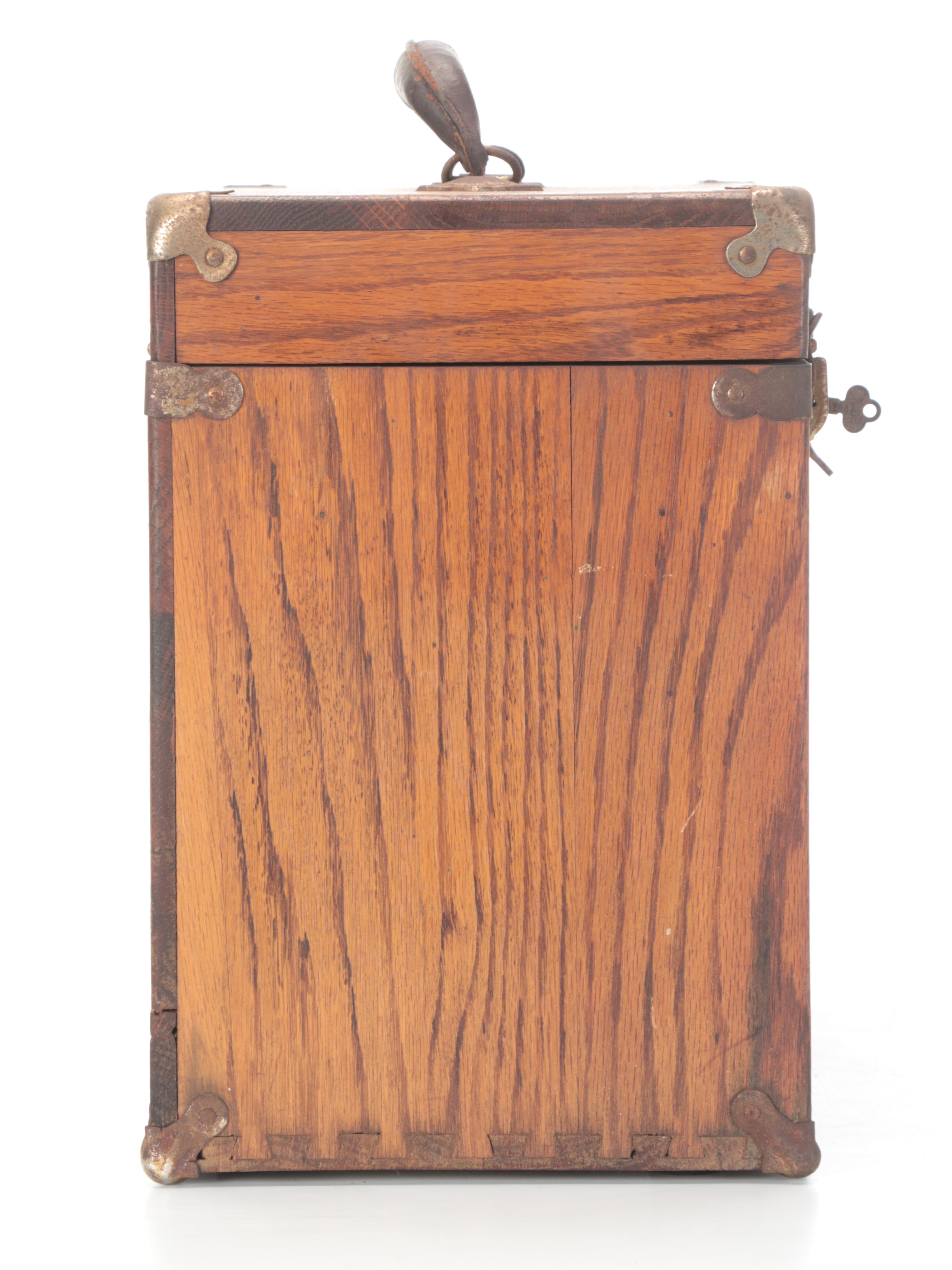 Oak Wood Machinists Tool Box, Early to Mid-20th Century