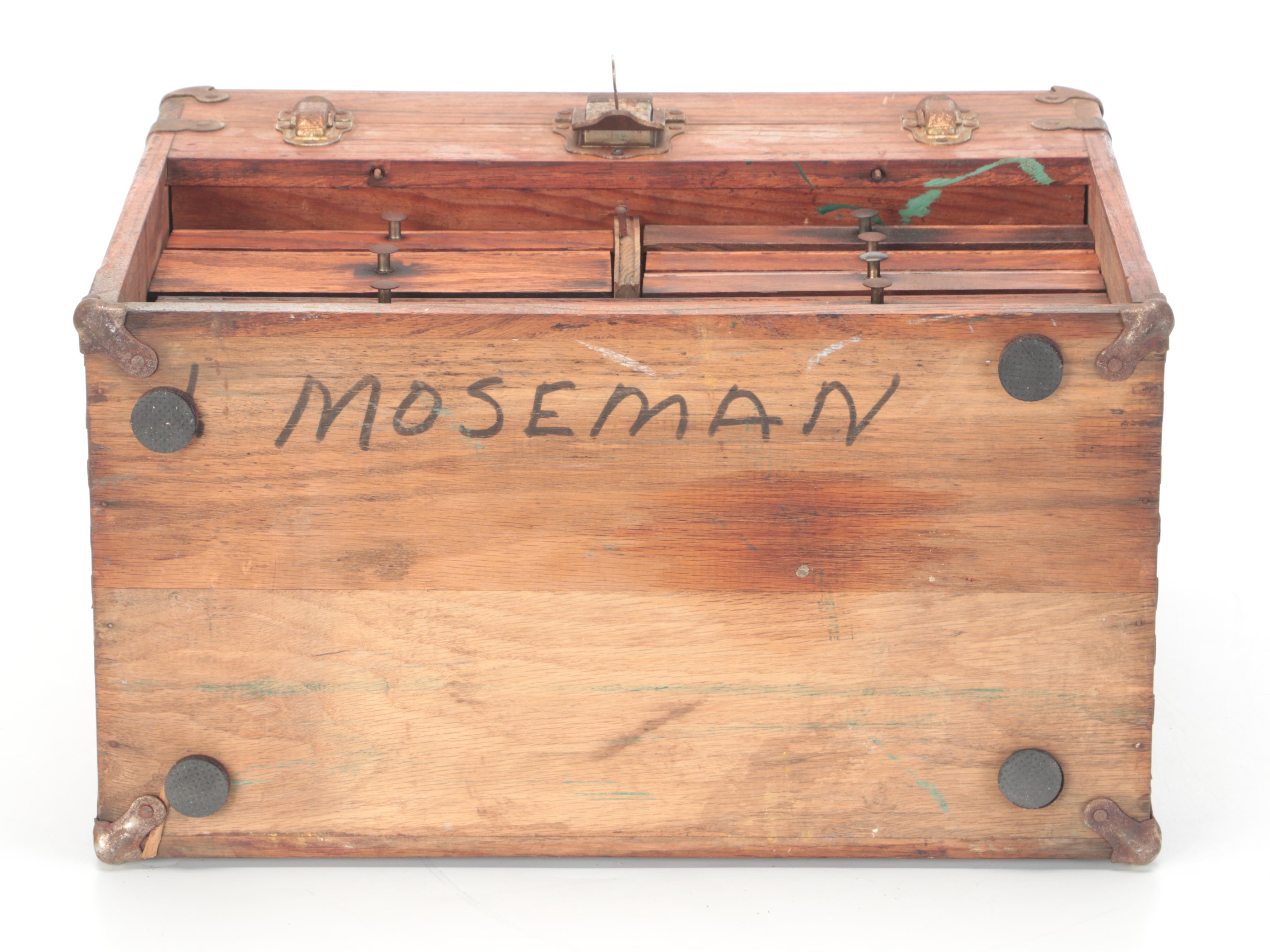 Oak Wood Machinists Tool Box, Early to Mid-20th Century