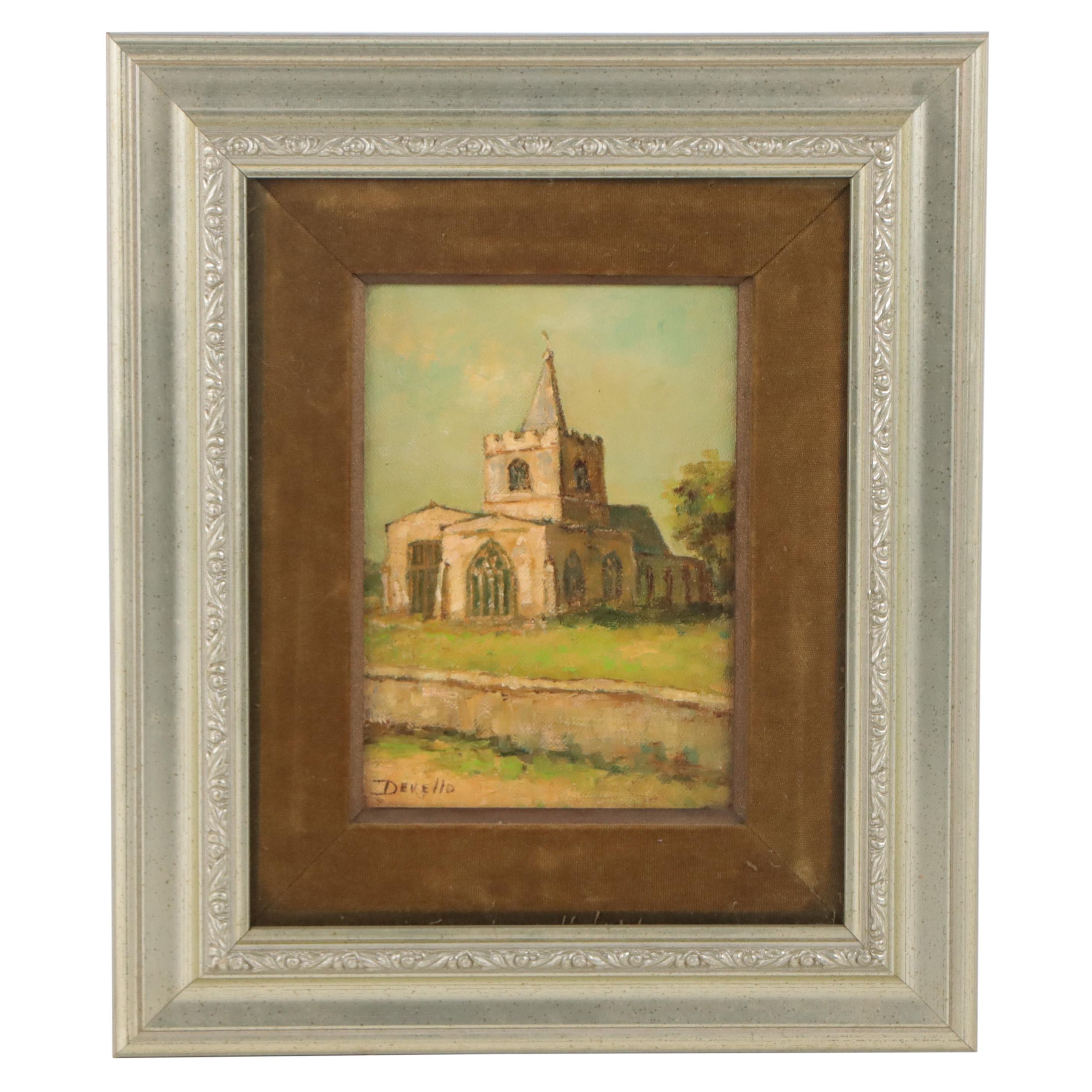 Oil Painting of Church