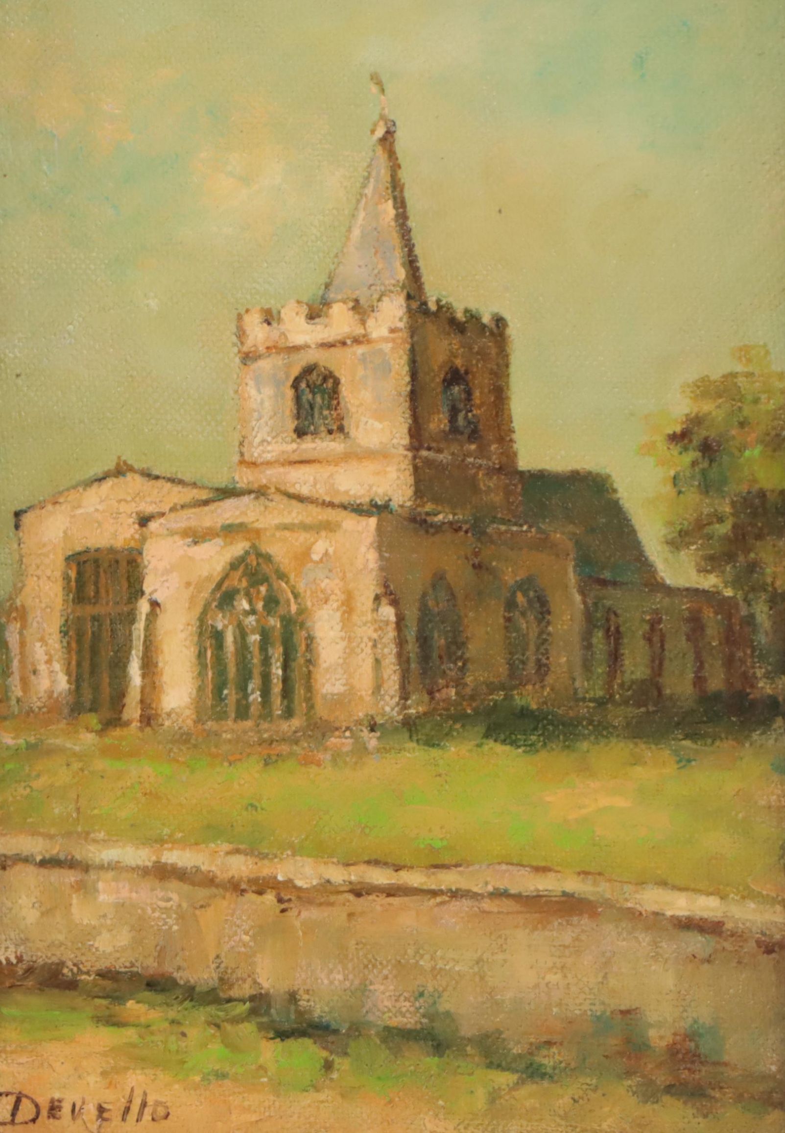 Oil Painting of Church