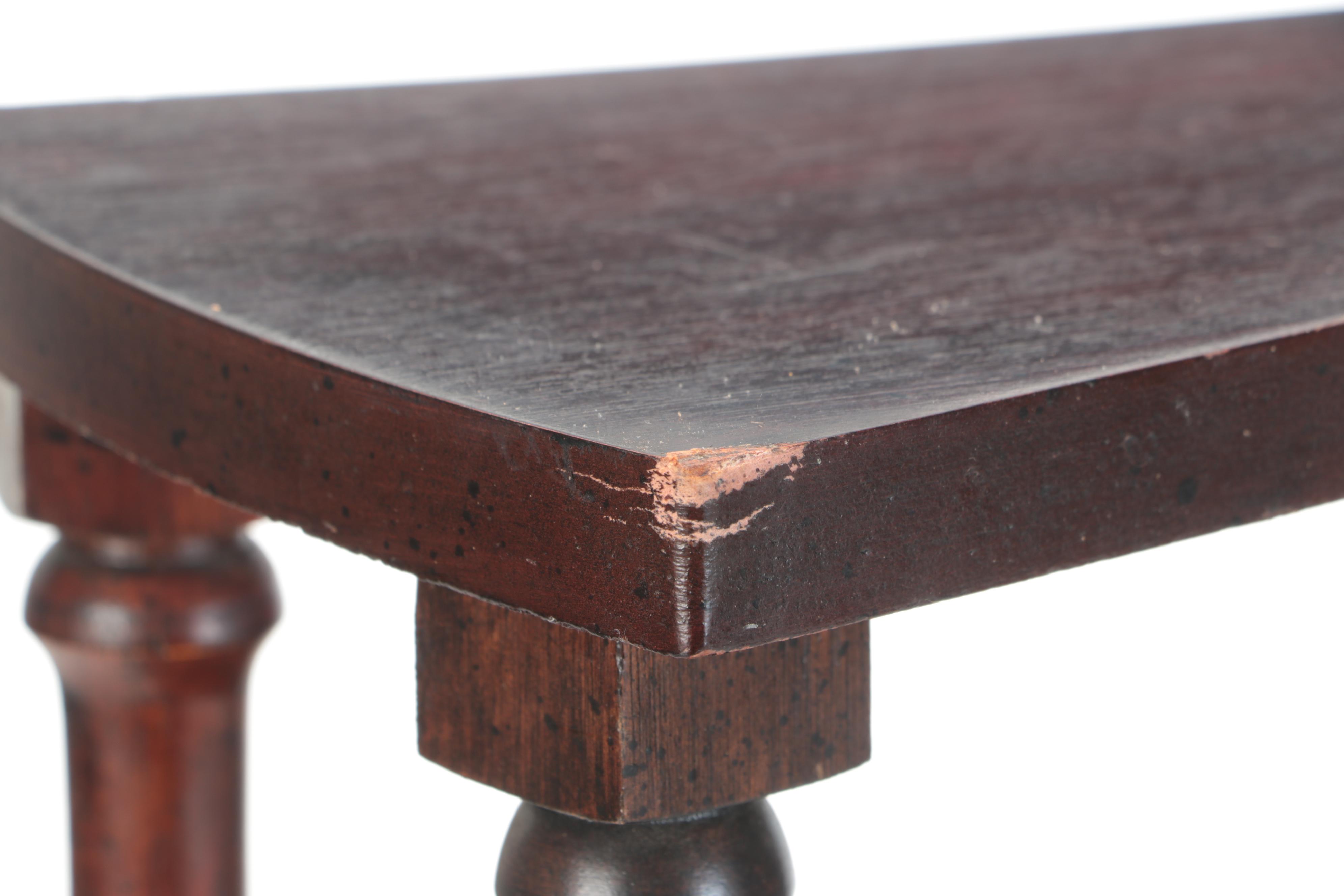 Georgian Style Mahogany Finish Library Stairs