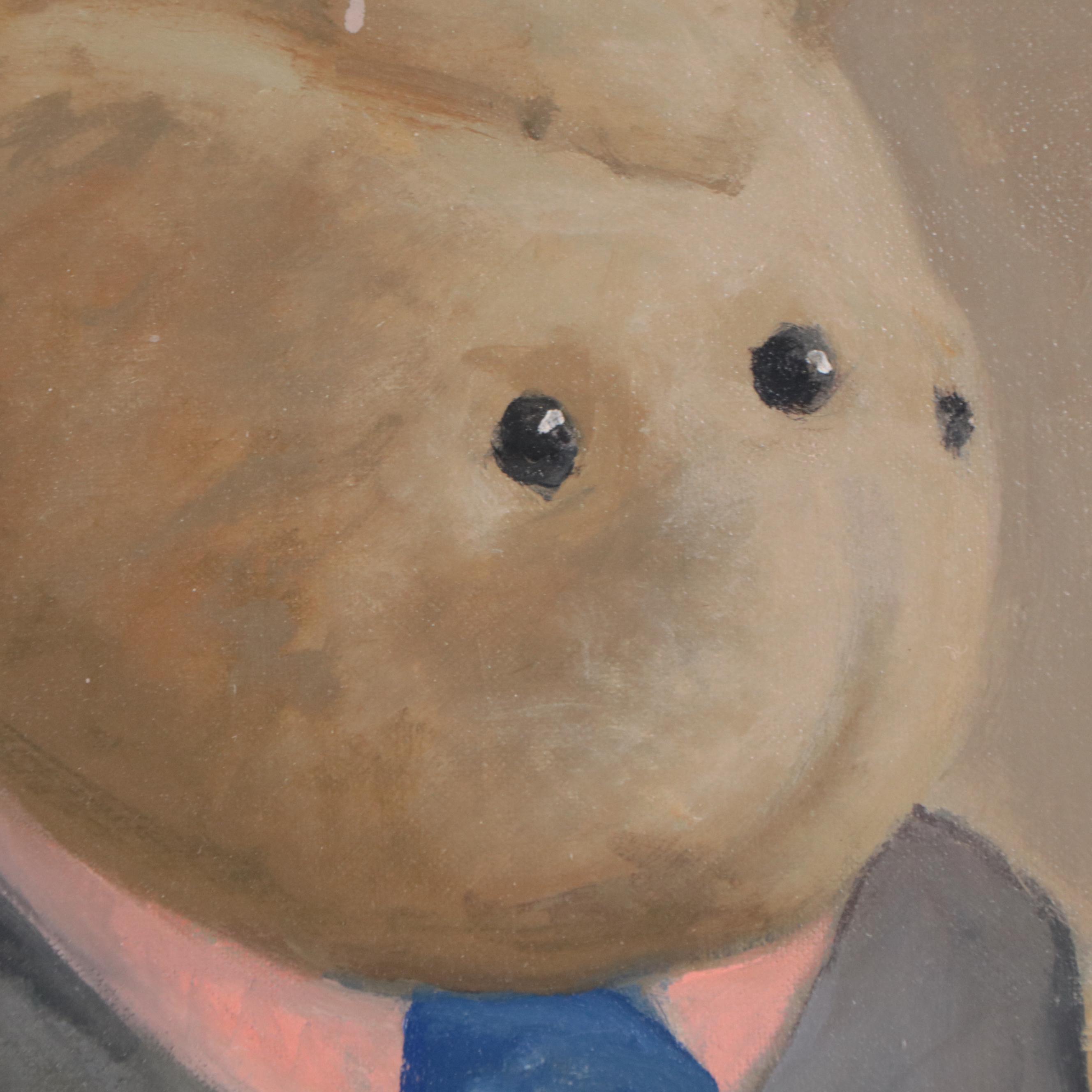 Robert Douglas Hunter Oil Painting of a Teddy Bear, 2008