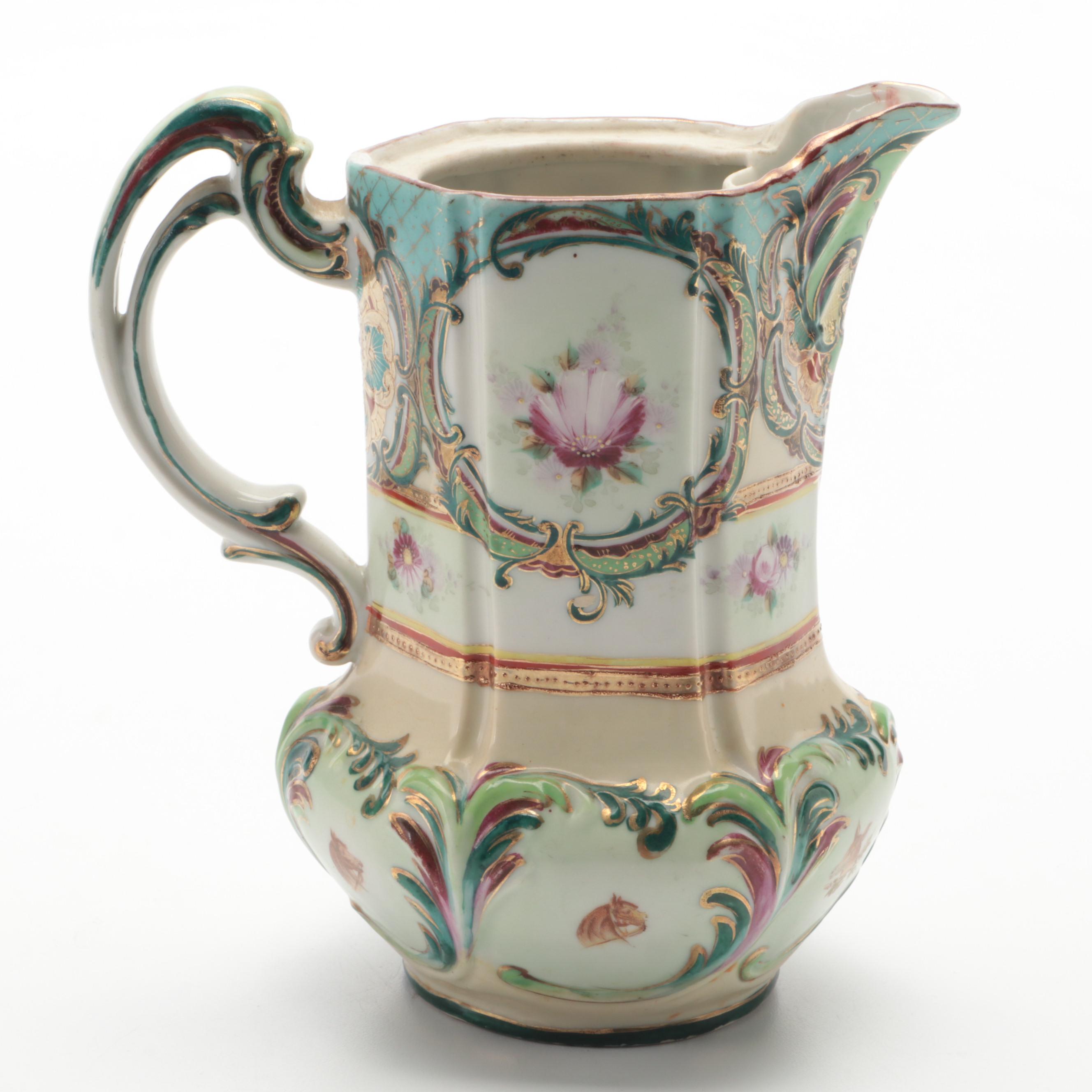 Hand Decorated Japanese Porcelain Portrait Ware and Plate