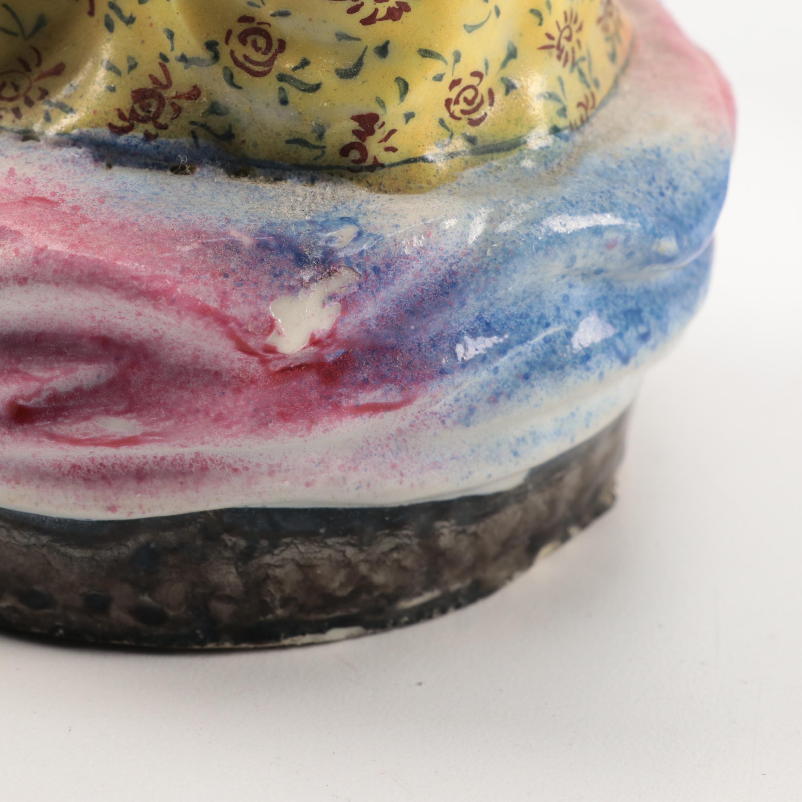 Chinese Porcelain Man and Woman Figurines, Early to Mid 20th Century