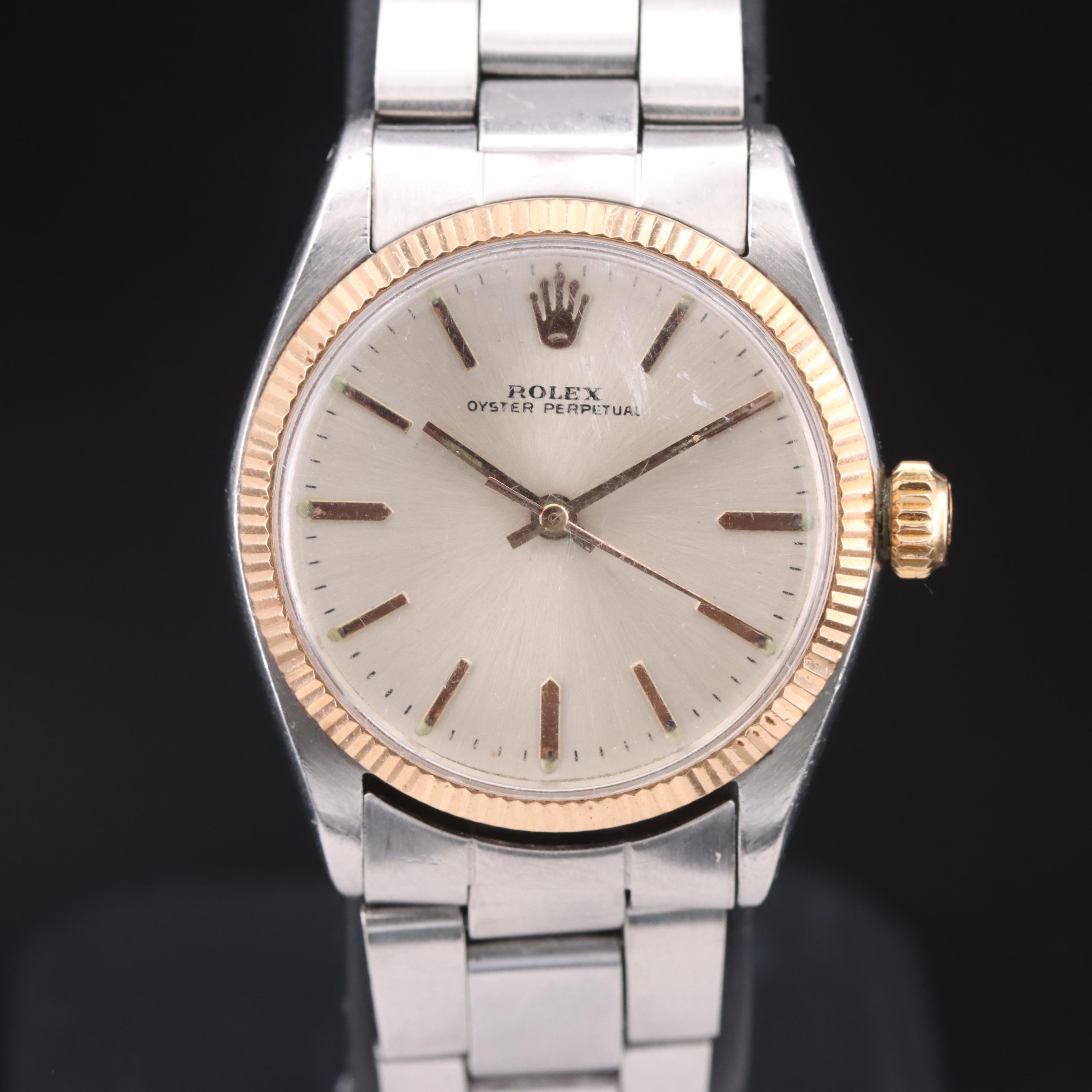 1958 Rolex Oyster Perpetual 14K and Stainless Steel Watch