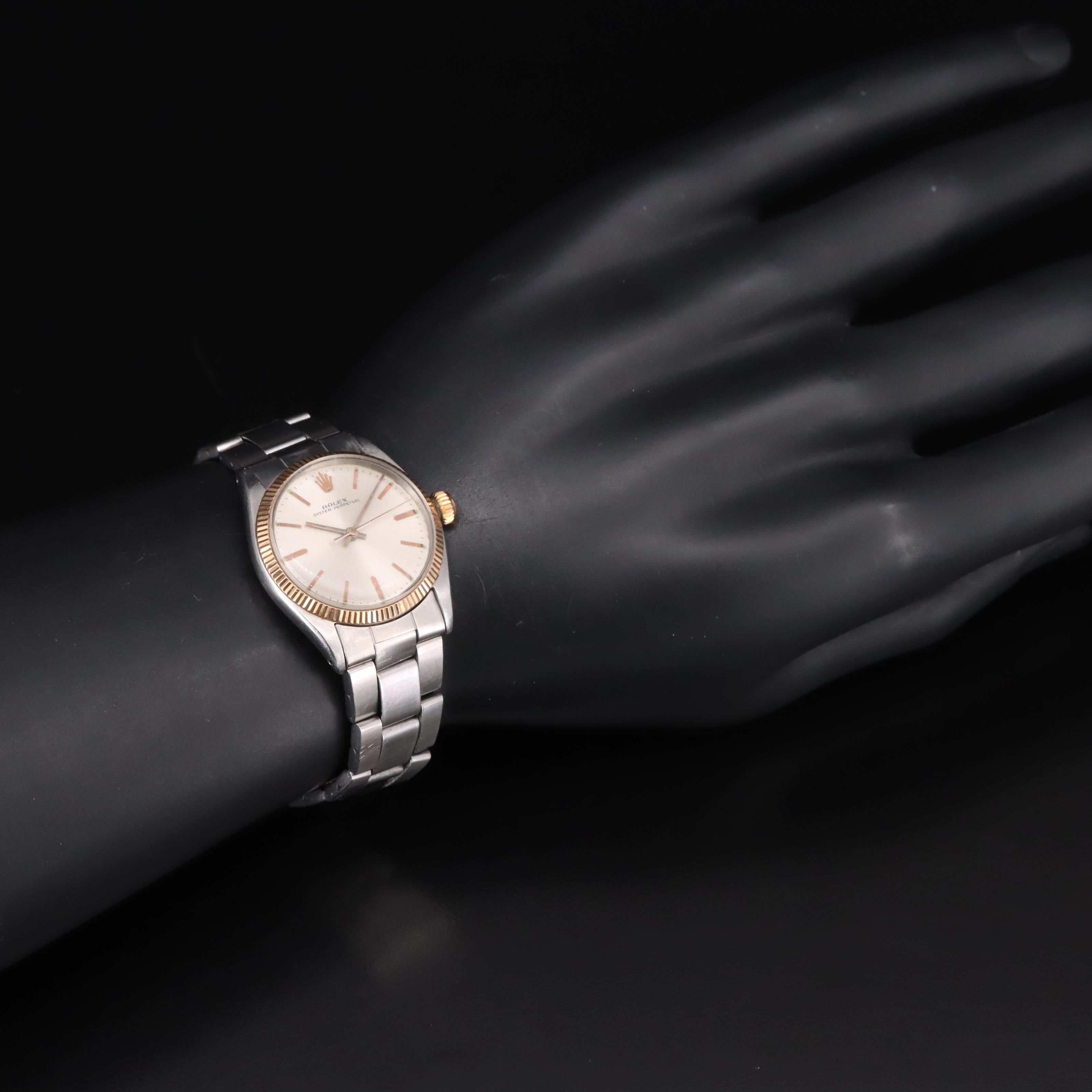 1958 Rolex Oyster Perpetual 14K and Stainless Steel Watch