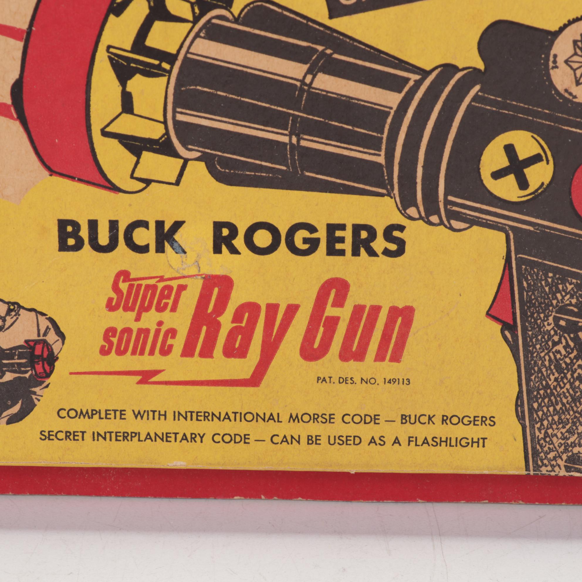 Two Captain Radar Walking Spacemen Toys With Buck Rogers Super Sonic Ray Gun